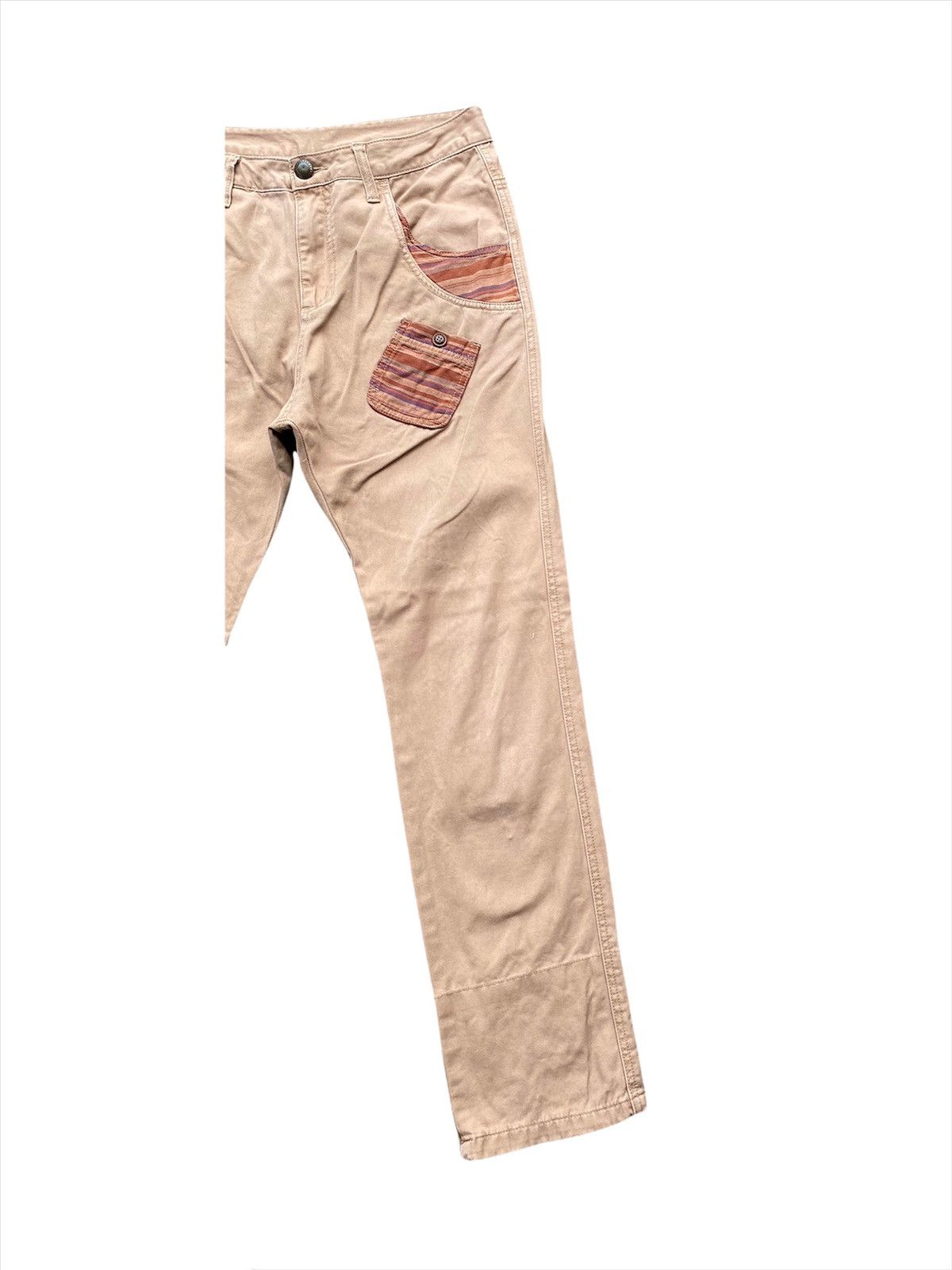 Hysteric Glamour × Japanese Brand × Vintage Japanese Khaki Bush Pants X Patchwork Pocket Size US 31 - 7 Thumbnail