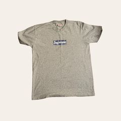 Supreme Bandana Box Logo Tee Heather Grey