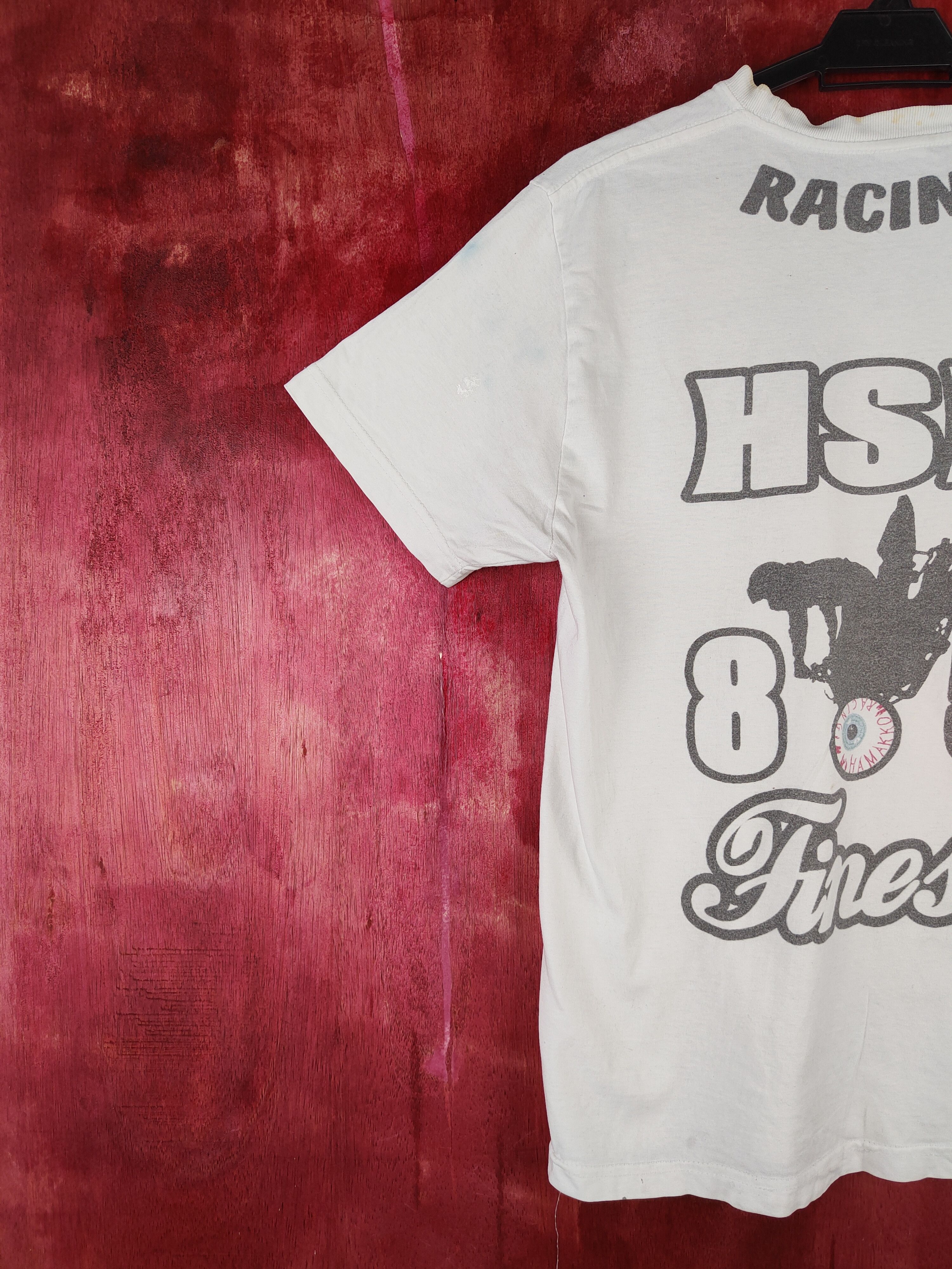 Japanese Brand × Vintage Motorcross White Hamakko Racing Short Sleeve T-shirt #S664 Size M / US 6-8 / IT 42-44 - 3 Thumbnail