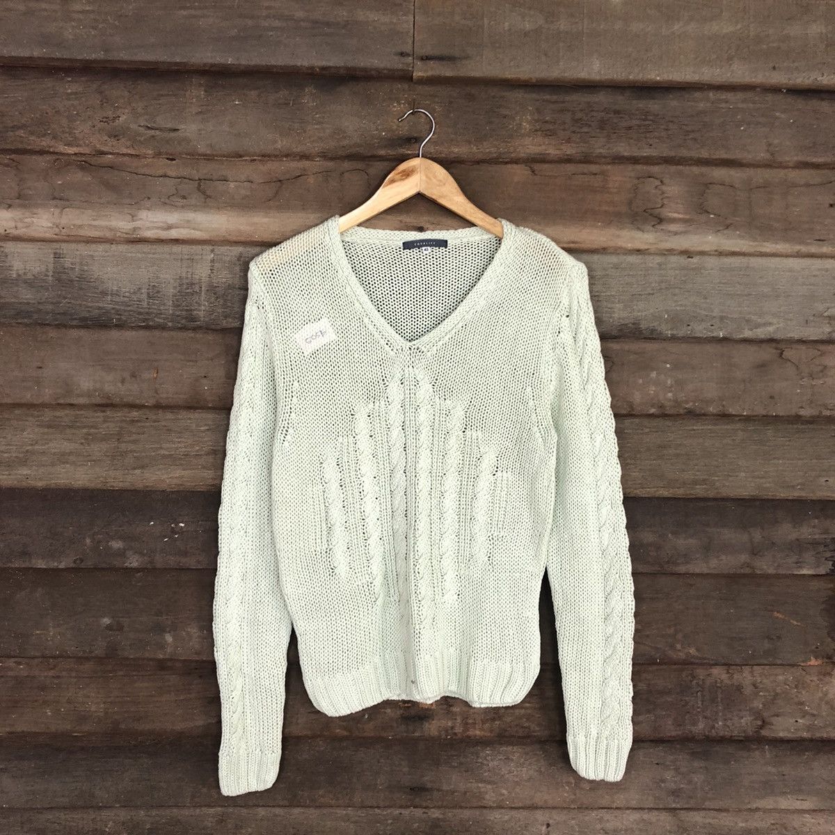 image of Aran Isles Knitwear x Homespun Knitwear Equality Mesh Net Crochet Knitwear Japan 505B in Green, Wom