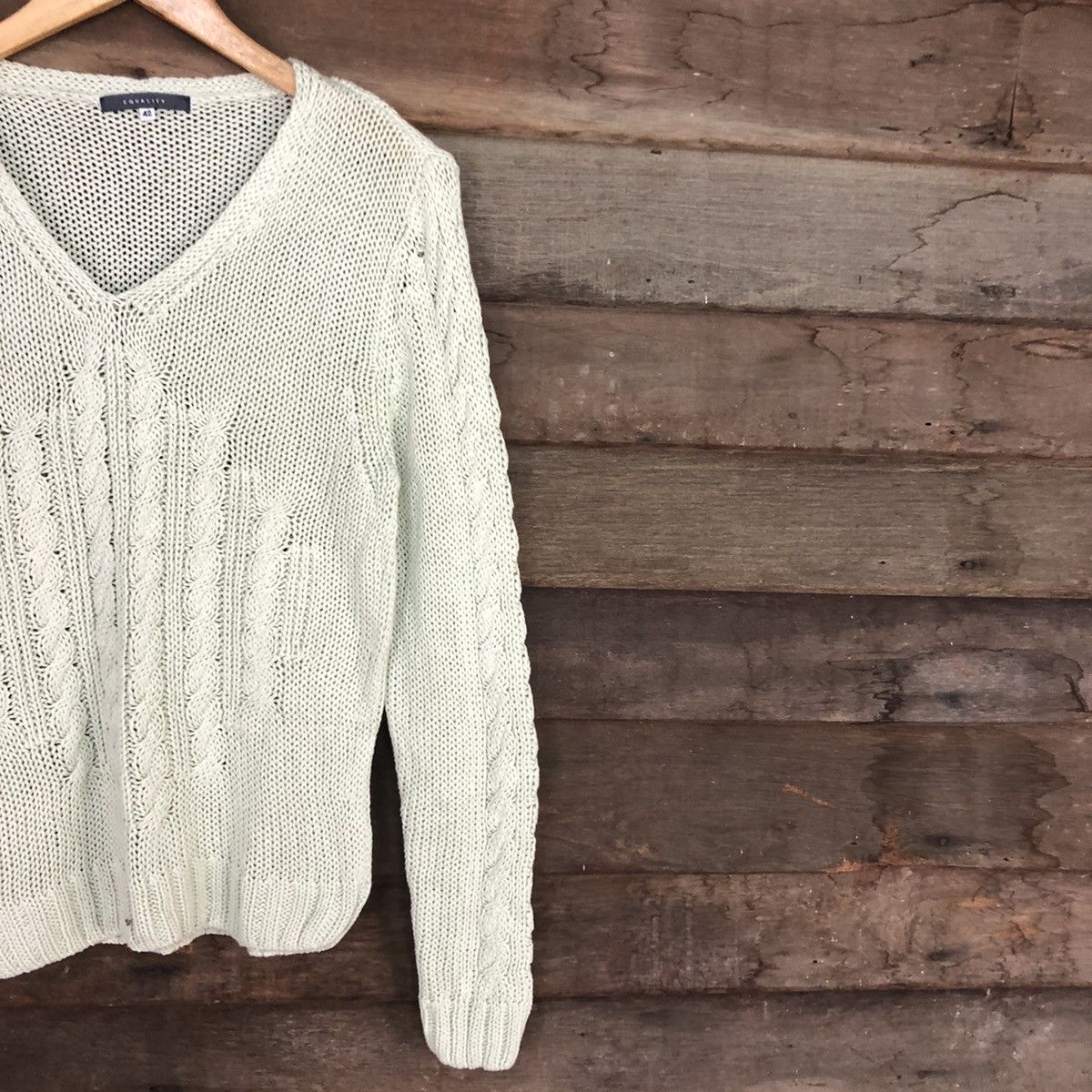 Vintage Equality mesh net crochet knitwear japan #505B Size M / US 6-8 / IT 42-44 - 5 Thumbnail