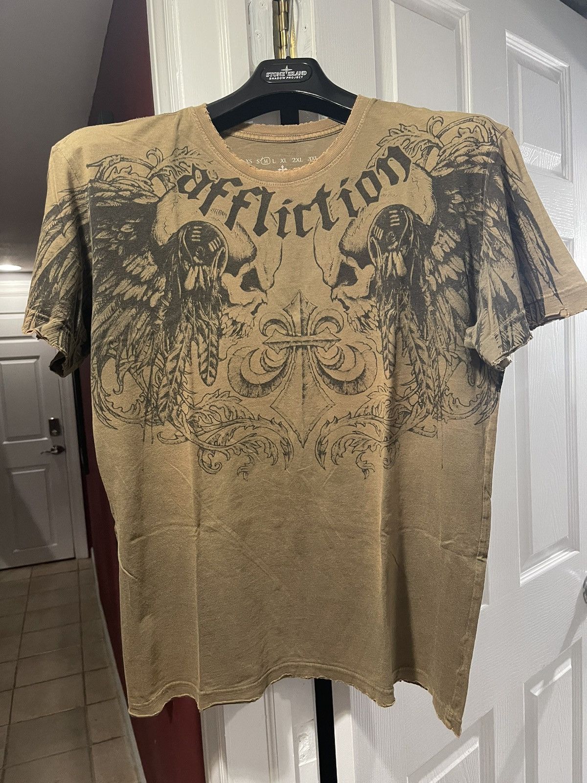 Affliction Vintage Skull Tshirt | Grailed