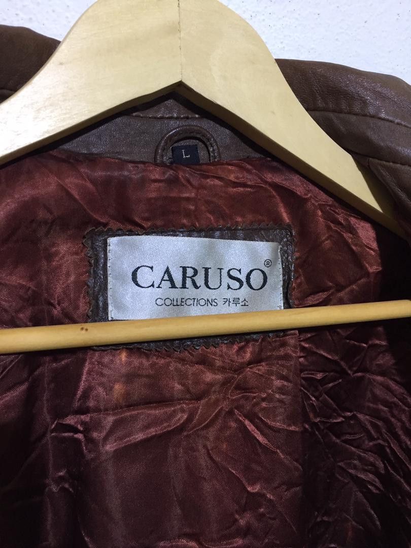 Caruso × Genuine Leather Caruso Brown Button-ups Leather Jacket Size US L / EU 52-54 / 3 - 11 Thumbnail