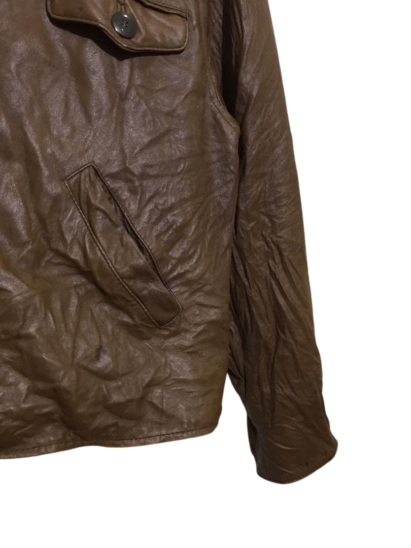 Caruso × Genuine Leather Caruso Brown Button-ups Leather Jacket Size US L / EU 52-54 / 3 - 4 Thumbnail