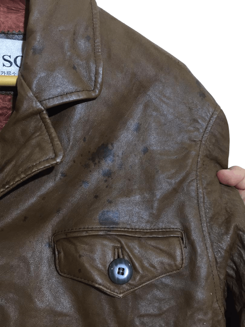Caruso × Genuine Leather Caruso Brown Button-ups Leather Jacket Size US L / EU 52-54 / 3 - 8 Thumbnail