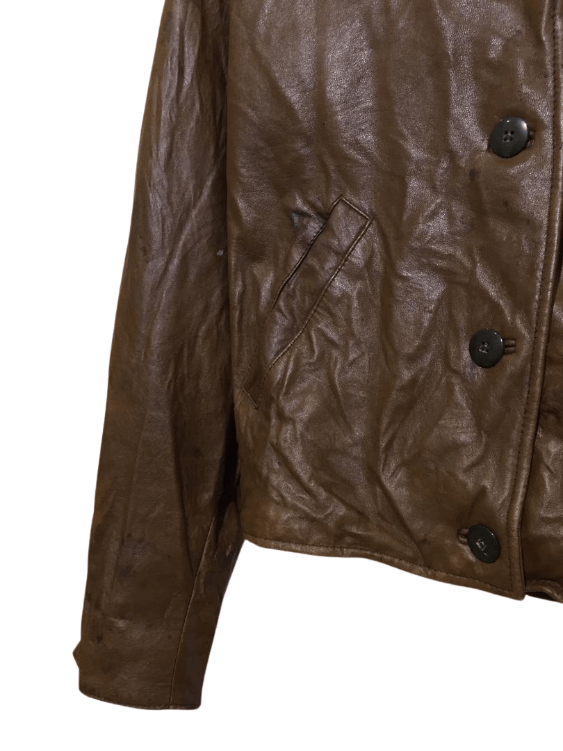 Caruso × Genuine Leather Caruso Brown Button-ups Leather Jacket Size US L / EU 52-54 / 3 - 5 Thumbnail