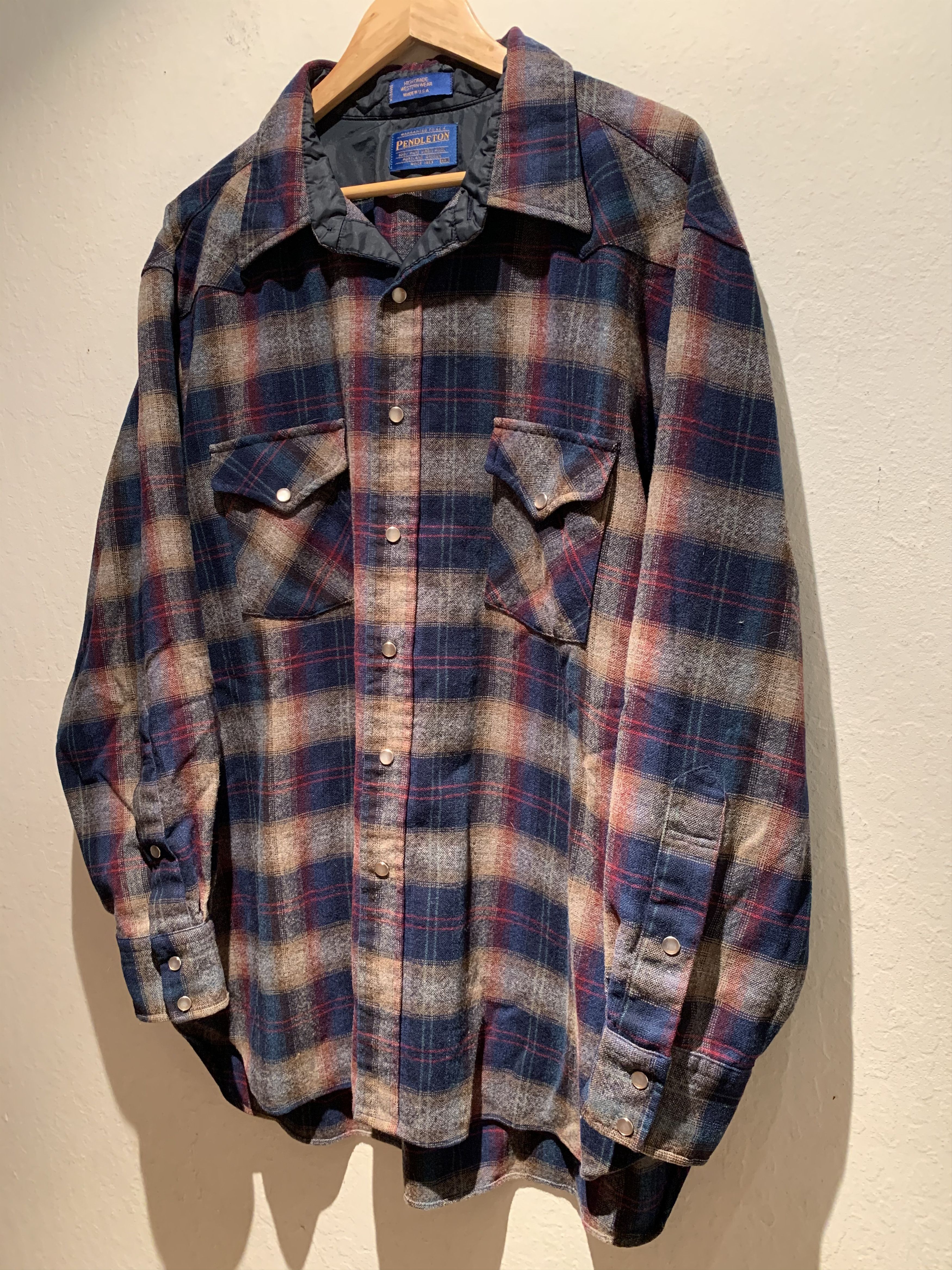 Pendleton × Vintage RARE Vintage Pendleton 100% Virgin Wool USA-Made Plaid Shirt Size US XXL / EU 58 / 5 - 1 Thumbnail
