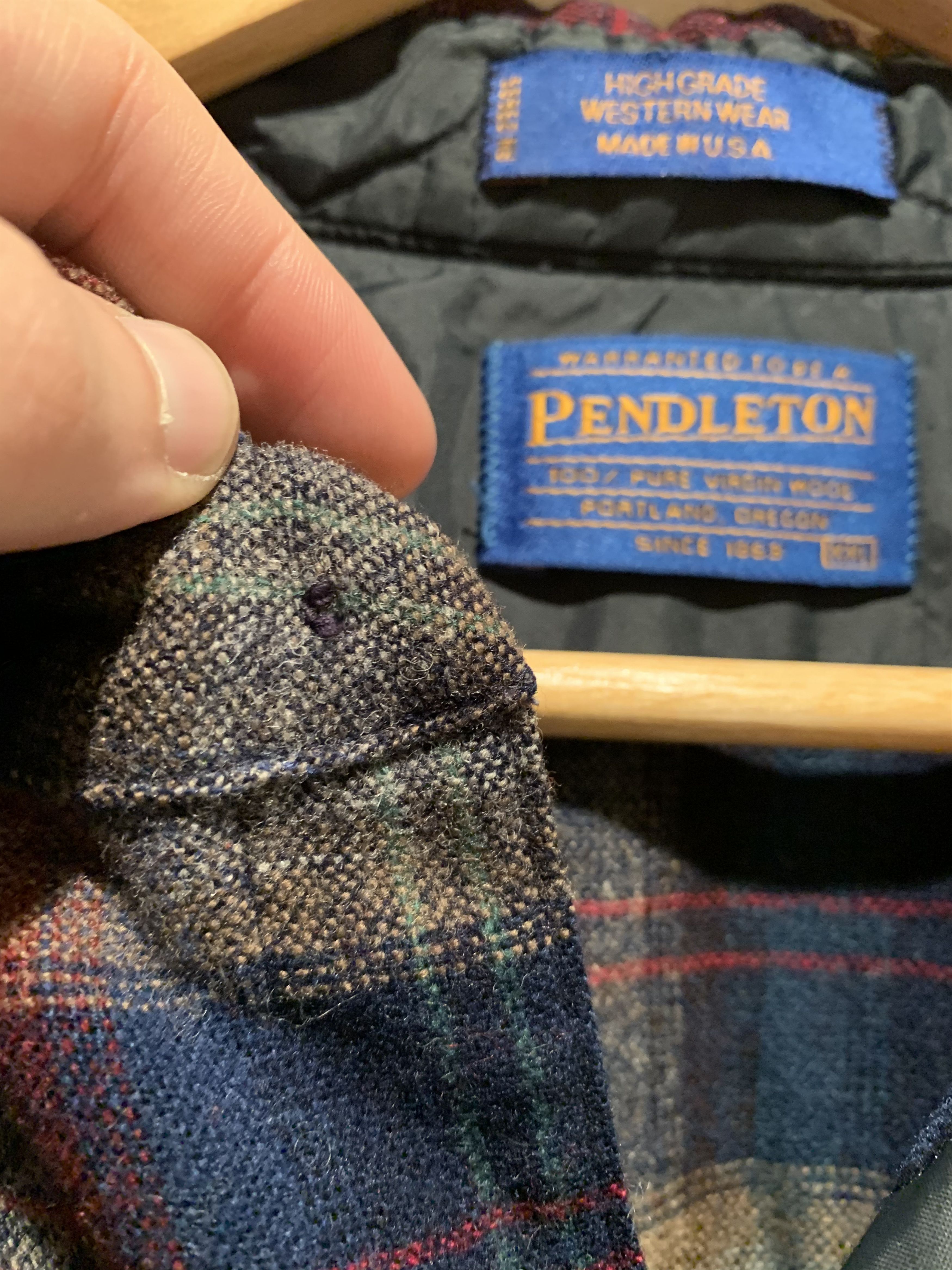 Pendleton × Vintage RARE Vintage Pendleton 100% Virgin Wool USA-Made Plaid Shirt Size US XXL / EU 58 / 5 - 4 Thumbnail