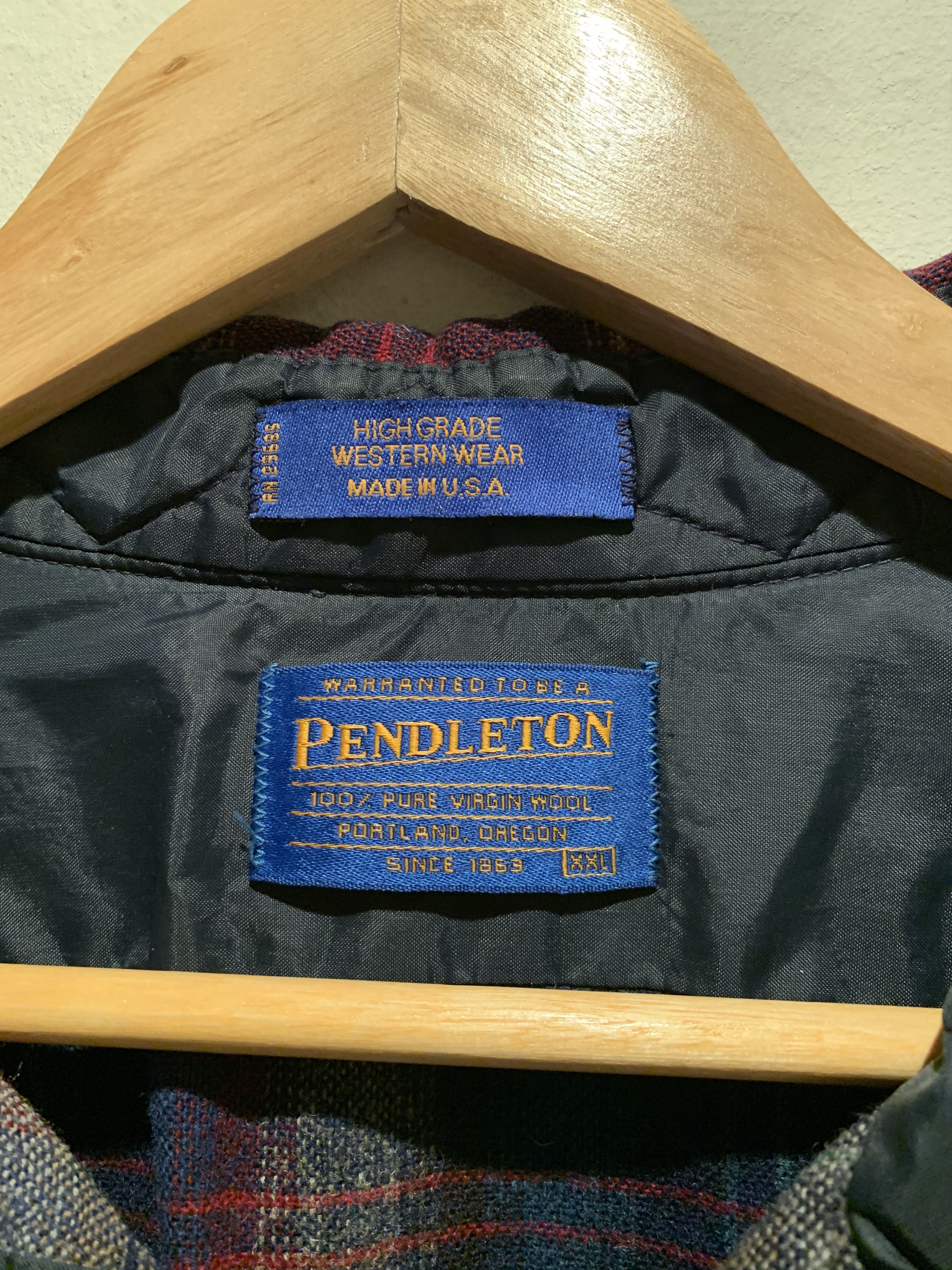 Pendleton × Vintage RARE Vintage Pendleton 100% Virgin Wool USA-Made Plaid Shirt Size US XXL / EU 58 / 5 - 8 Thumbnail