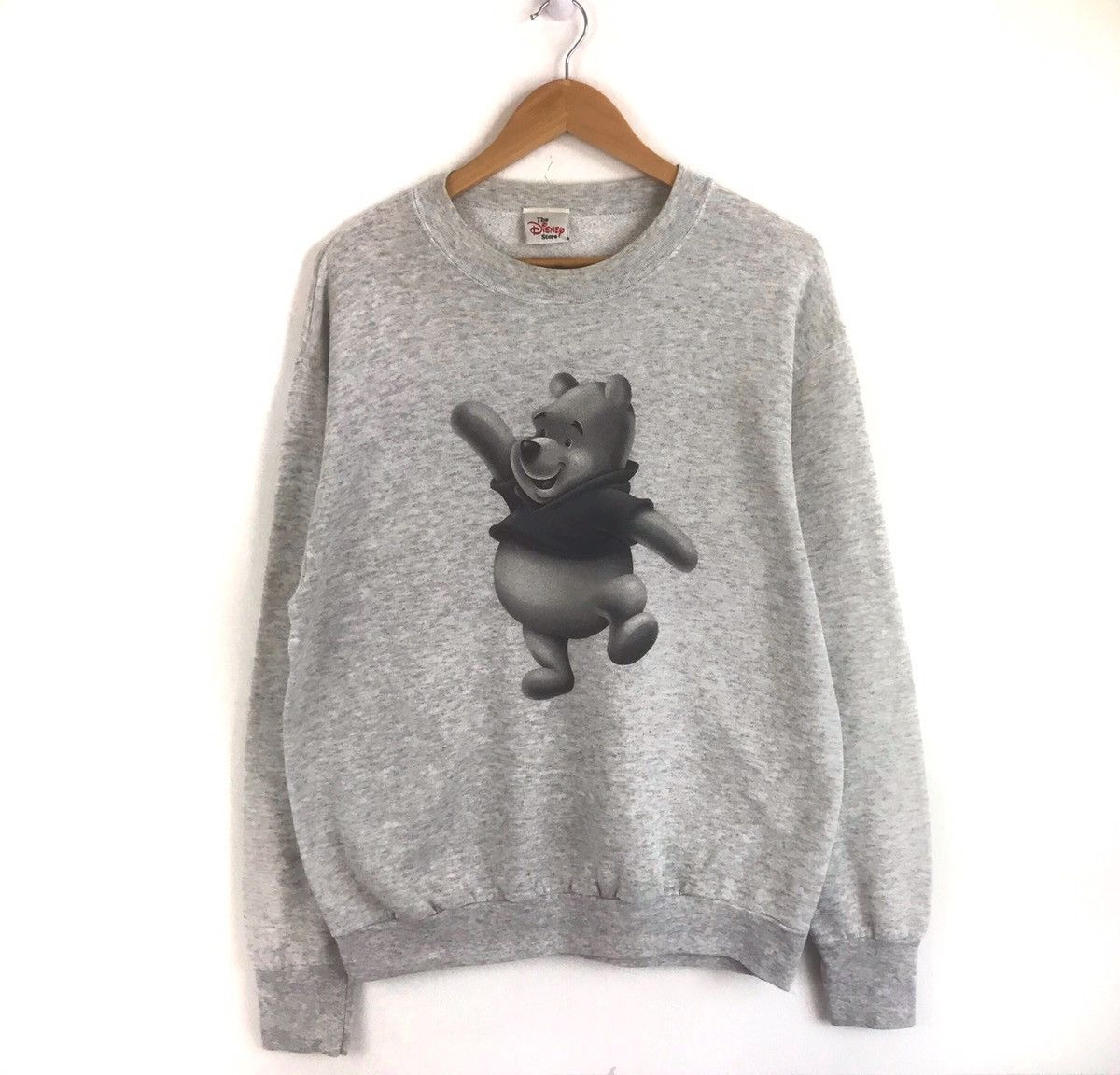 Vintage Pooh Big Logo Large Size Grey Colour Sweatshirt