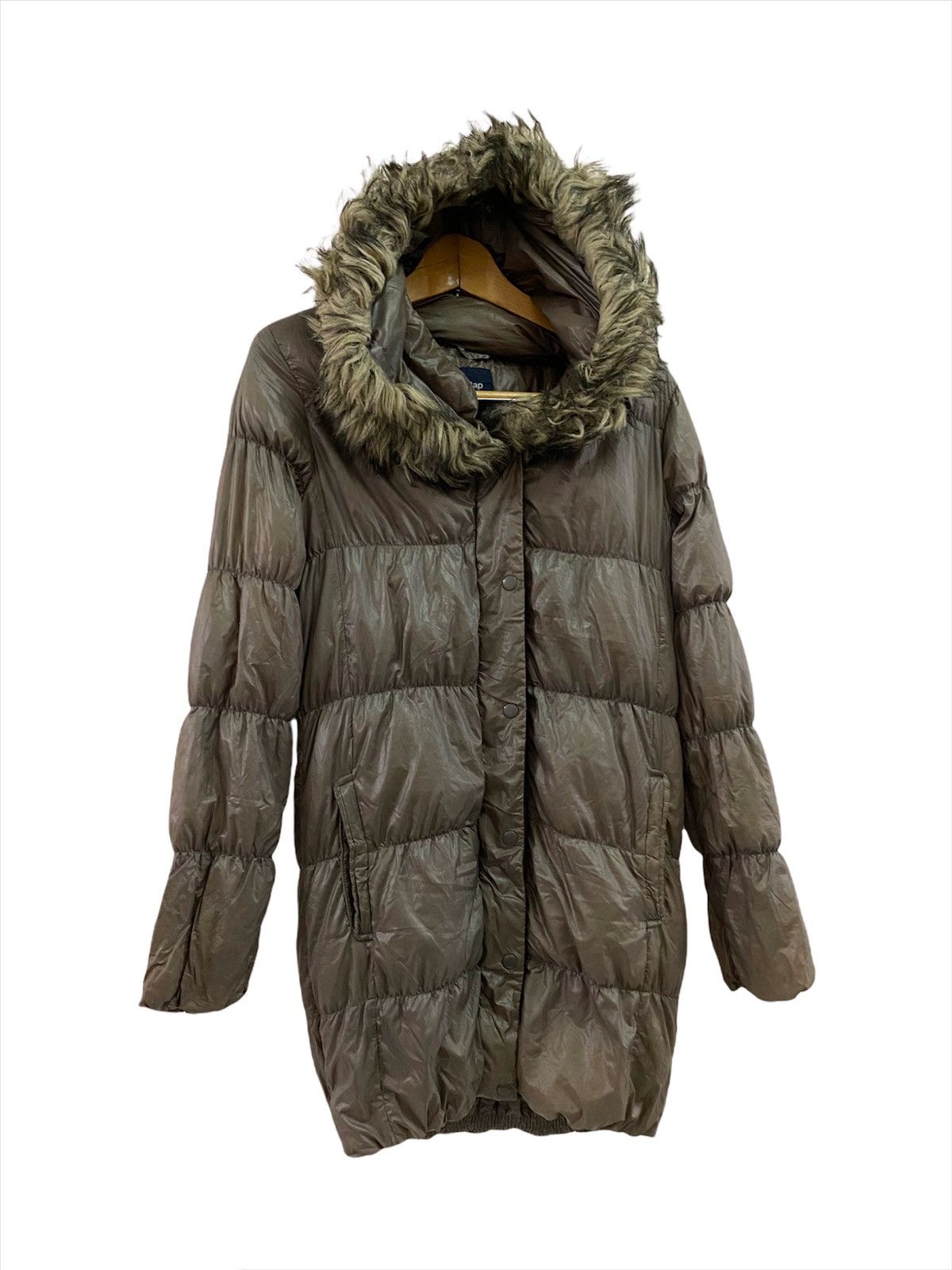 Gap Vintage Gap Long Puffer Jacket Fur Hoodie Size S / US 4 / IT 40 - 5 Thumbnail