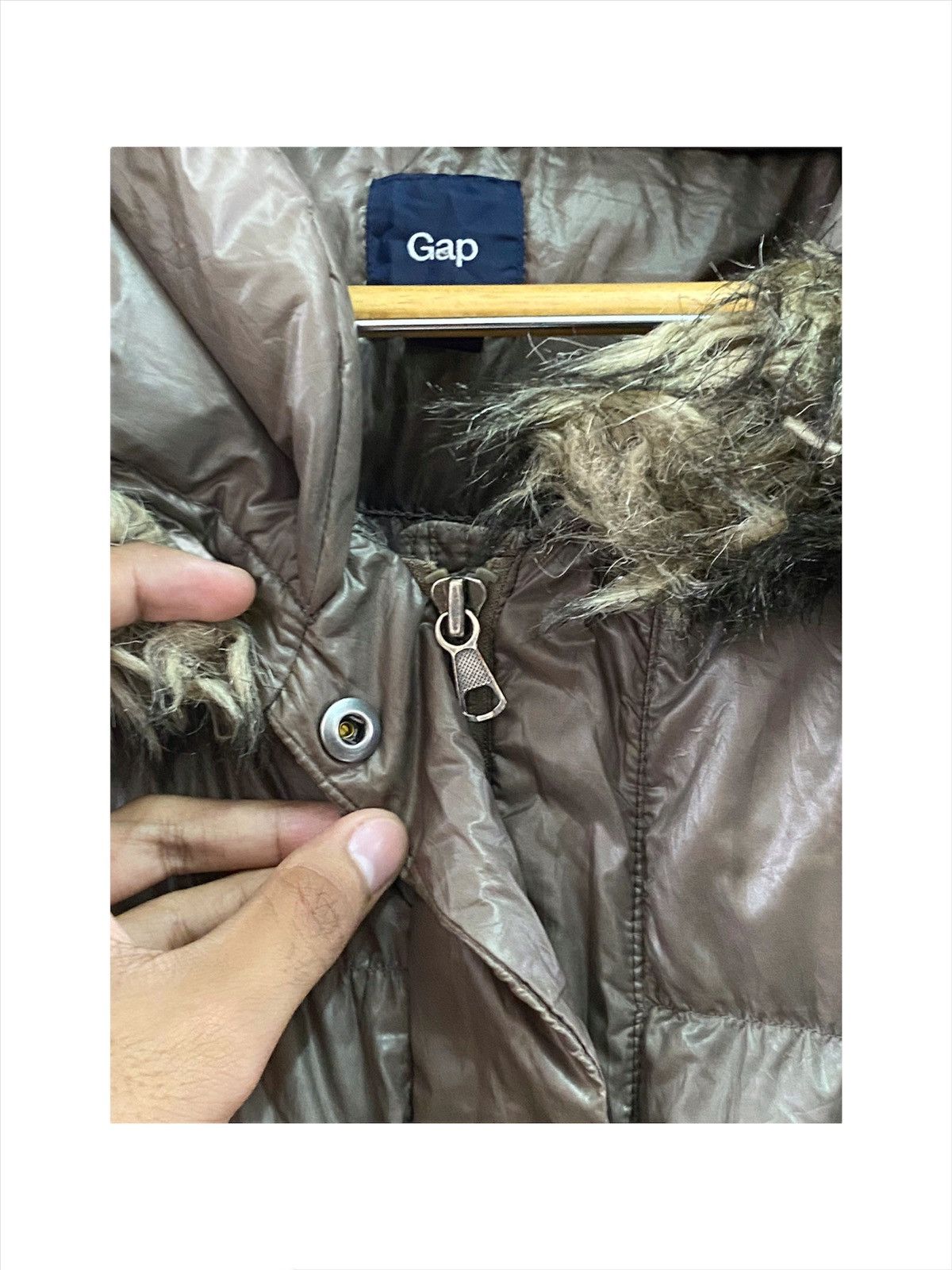 Gap Vintage Gap Long Puffer Jacket Fur Hoodie Size S / US 4 / IT 40 - 8 Thumbnail