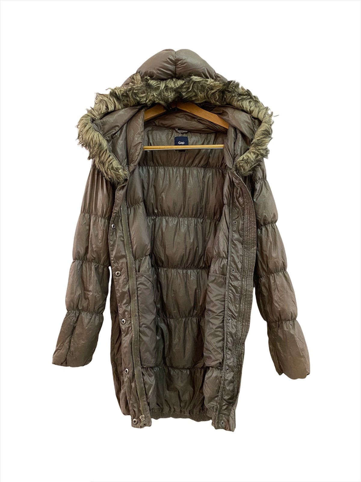 Gap Vintage Gap Long Puffer Jacket Fur Hoodie Size S / US 4 / IT 40 - 4 Thumbnail