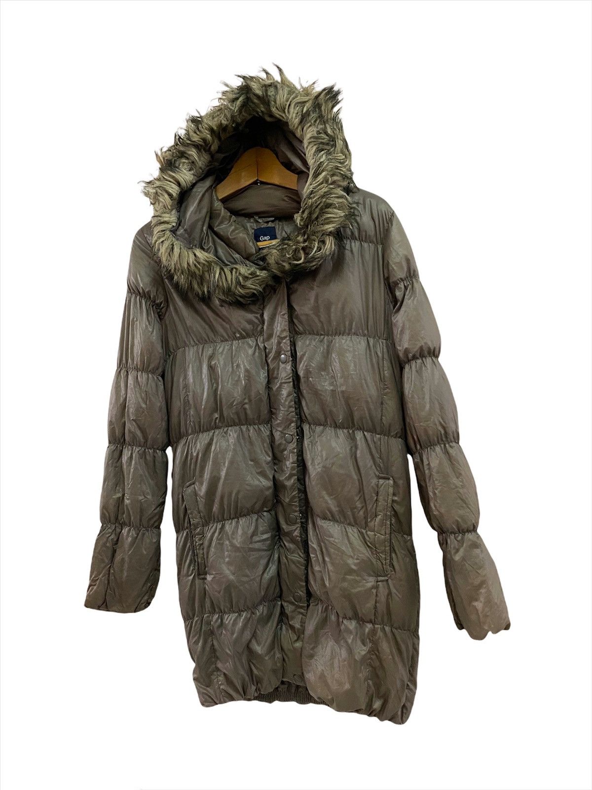 Gap Vintage Gap Long Puffer Jacket Fur Hoodie Size S / US 4 / IT 40 - 6 Thumbnail