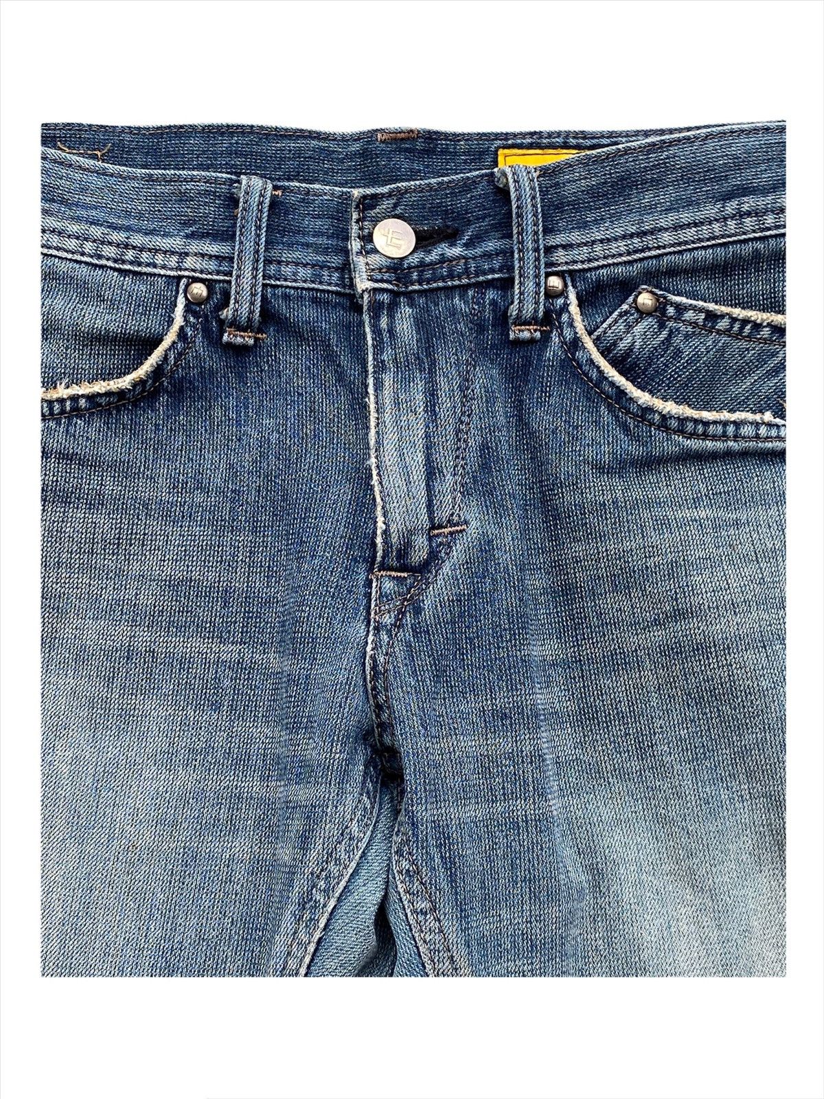 Edwin Vtg Edwin E-function Curved Leg Distressed Denim MadeInJapan Size US 31 - 8 Thumbnail
