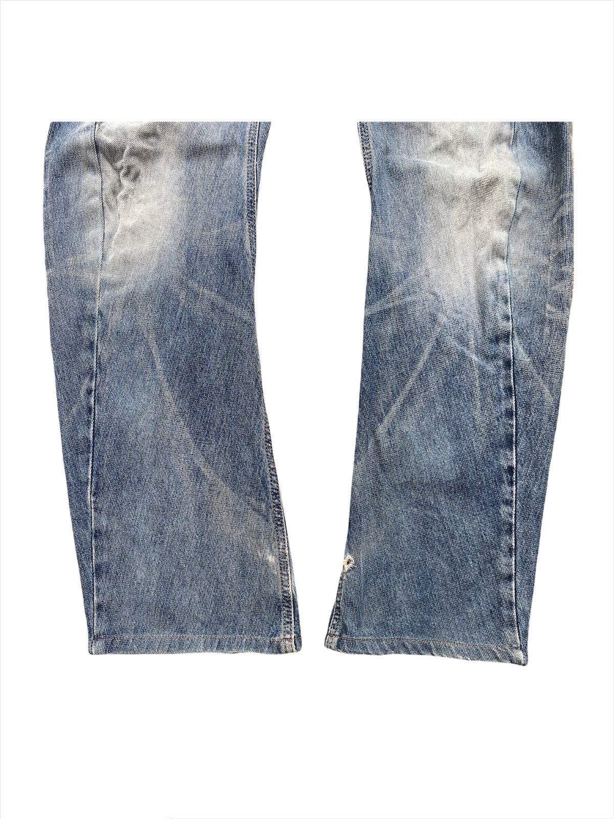 Edwin Vtg Edwin E-function Curved Leg Distressed Denim MadeInJapan Size US 31 - 6 Thumbnail