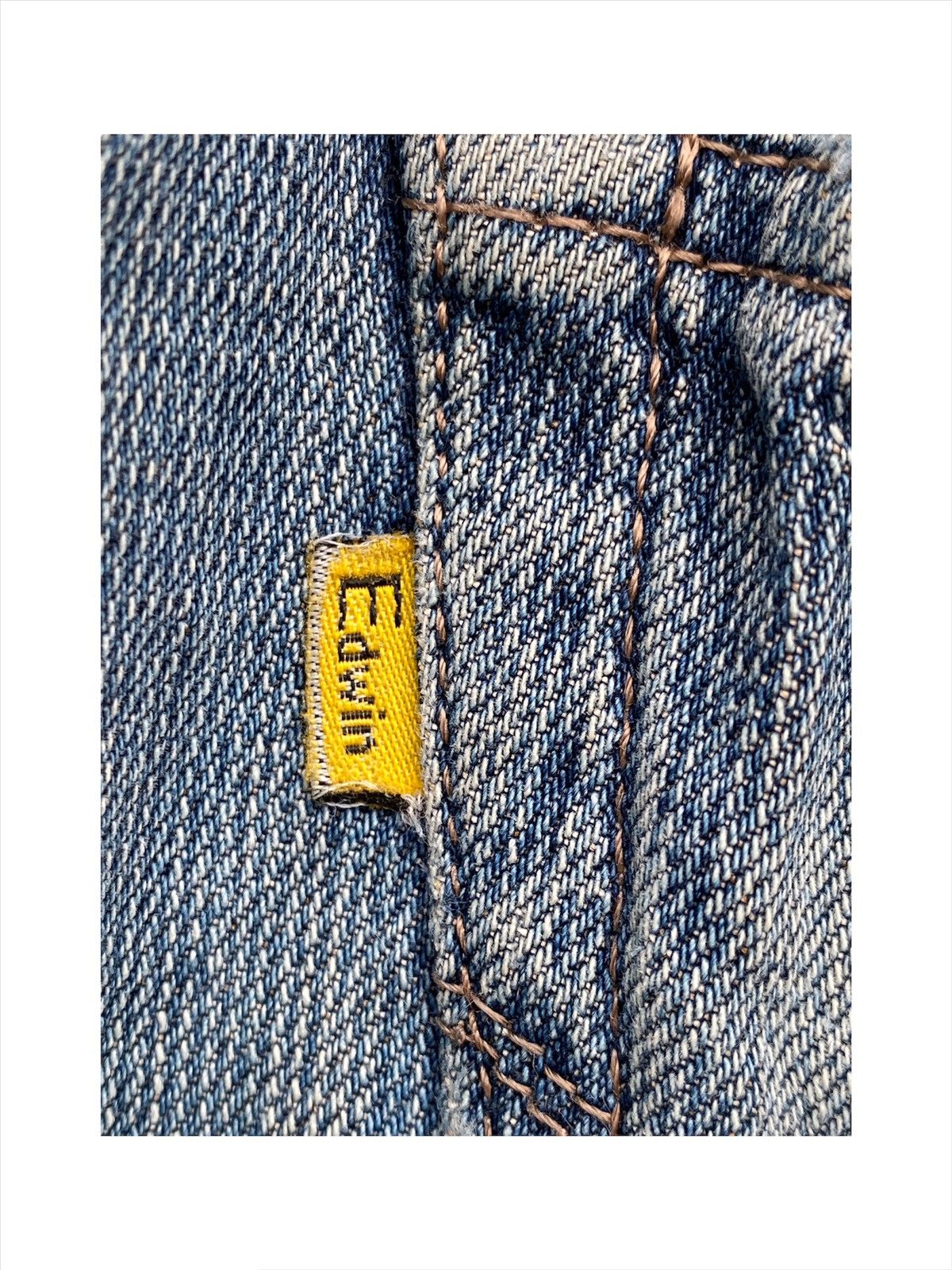 Edwin Vtg Edwin E-function Curved Leg Distressed Denim MadeInJapan Size US 31 - 12 Thumbnail
