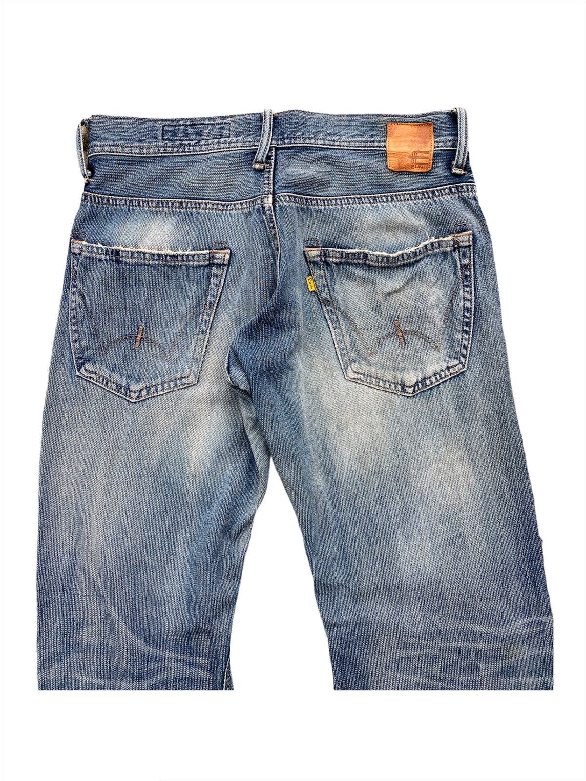 Edwin Vtg Edwin E-function Curved Leg Distressed Denim MadeInJapan Size US 31 - 10 Thumbnail