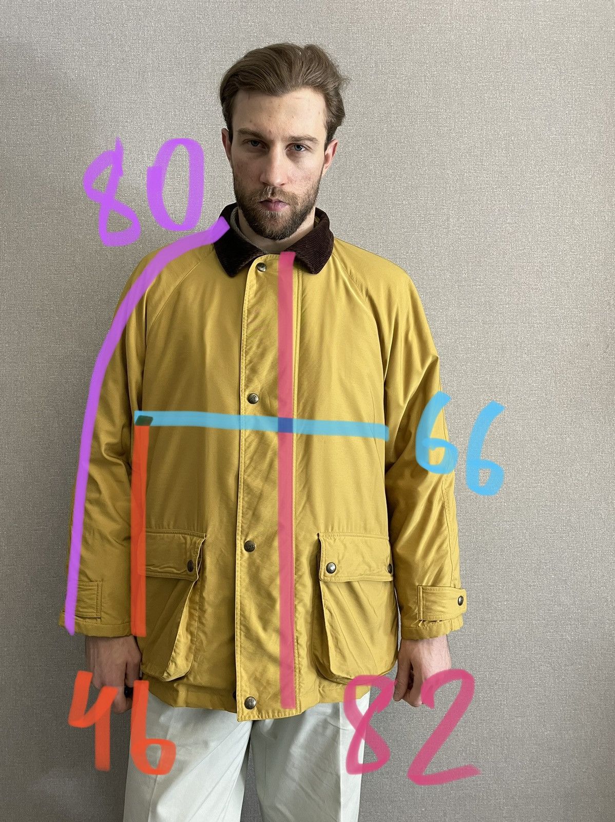 Herno Vintage Mens HERNO hunting Yellow Coat Jacket Heritage Size US L / EU 52-54 / 3 - 19 Thumbnail