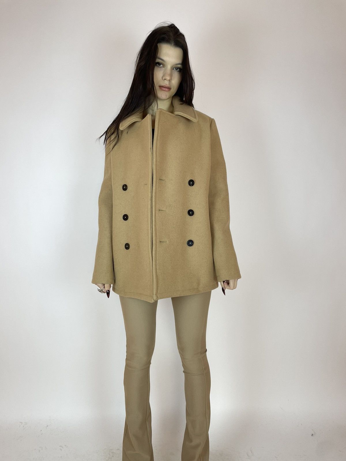 Japanese Brand PETIT BATEAU WOOL BEIGE COAT GIRLS OR WOMENS SIZE M Size S / US 4 / IT 40 - 3 Thumbnail