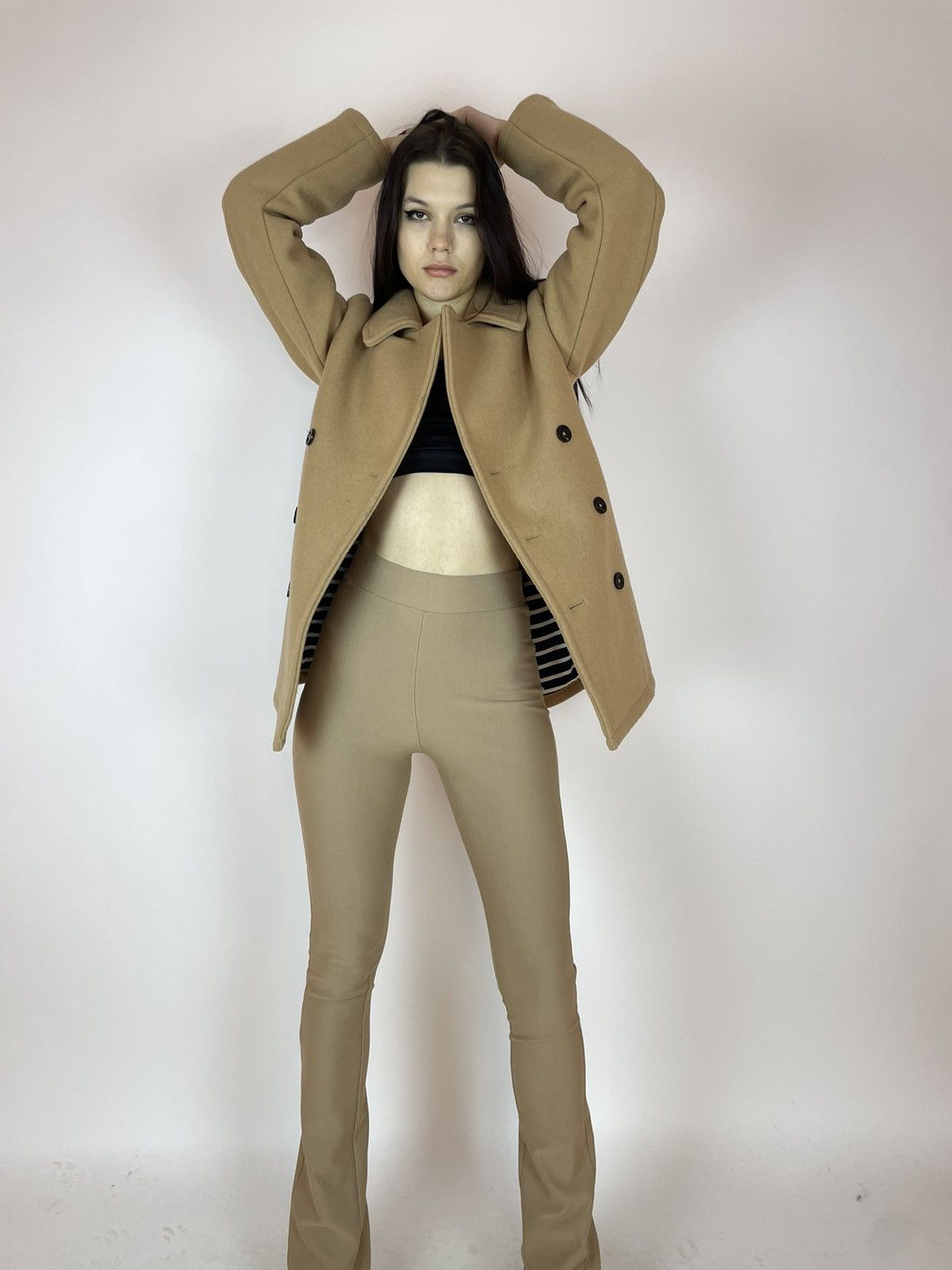 Japanese Brand PETIT BATEAU WOOL BEIGE COAT GIRLS OR WOMENS SIZE M Size S / US 4 / IT 40 - 2 Thumbnail