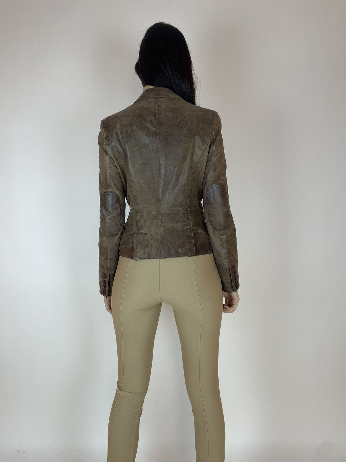Vintage Vintage leather Blazer elegant brown jacket Womens size 34 Size S / US 4 / IT 40 - 7 Thumbnail
