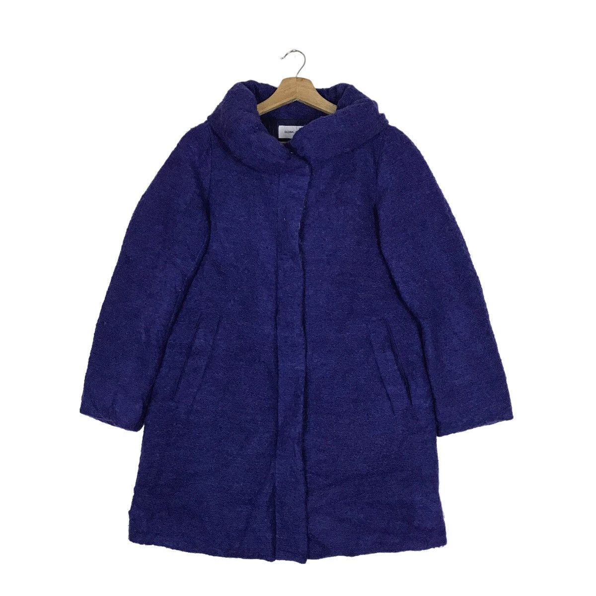 GLOBAL WORK Japanese Brand Wool Trench Coat Heavy Jacket