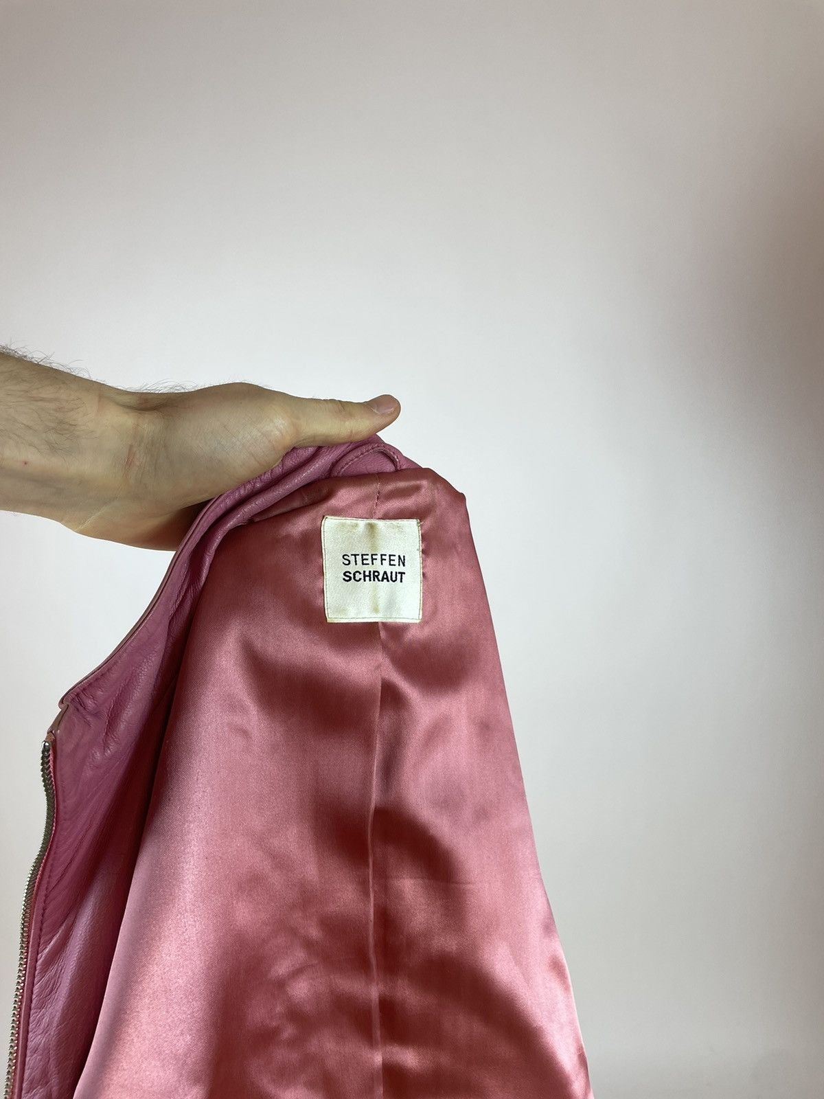 STEFFEN SCHRAUT STEFFEN SCHRAUT Leather pink jacket Womens size 42 Size L / US 10 / IT 46 - 10 Thumbnail