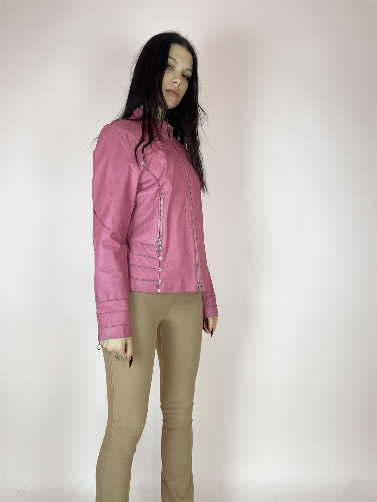 STEFFEN SCHRAUT STEFFEN SCHRAUT Leather pink jacket Womens size 42 Size L / US 10 / IT 46 - 6 Thumbnail