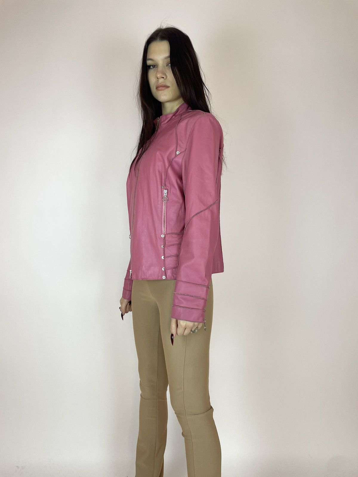 STEFFEN SCHRAUT STEFFEN SCHRAUT Leather pink jacket Womens size 42 Size L / US 10 / IT 46 - 7 Thumbnail