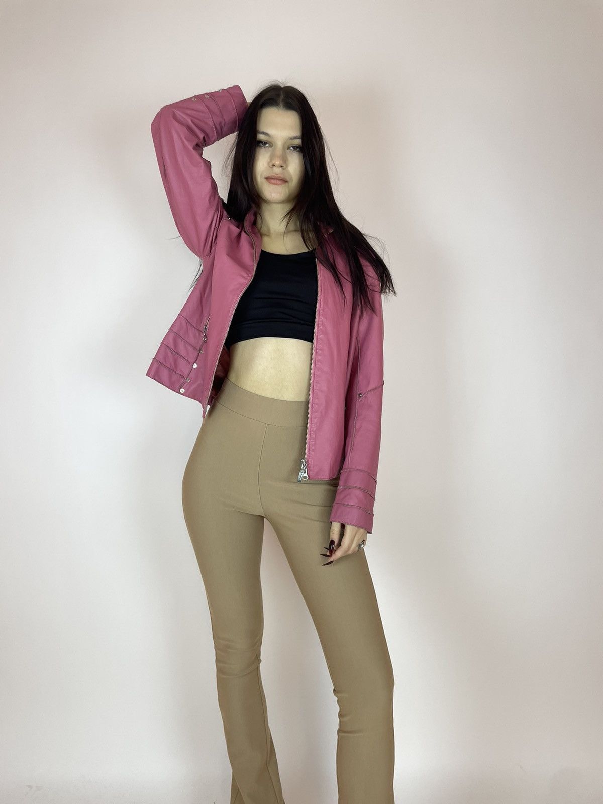 STEFFEN SCHRAUT STEFFEN SCHRAUT Leather pink jacket Womens size 42 Size L / US 10 / IT 46 - 5 Thumbnail