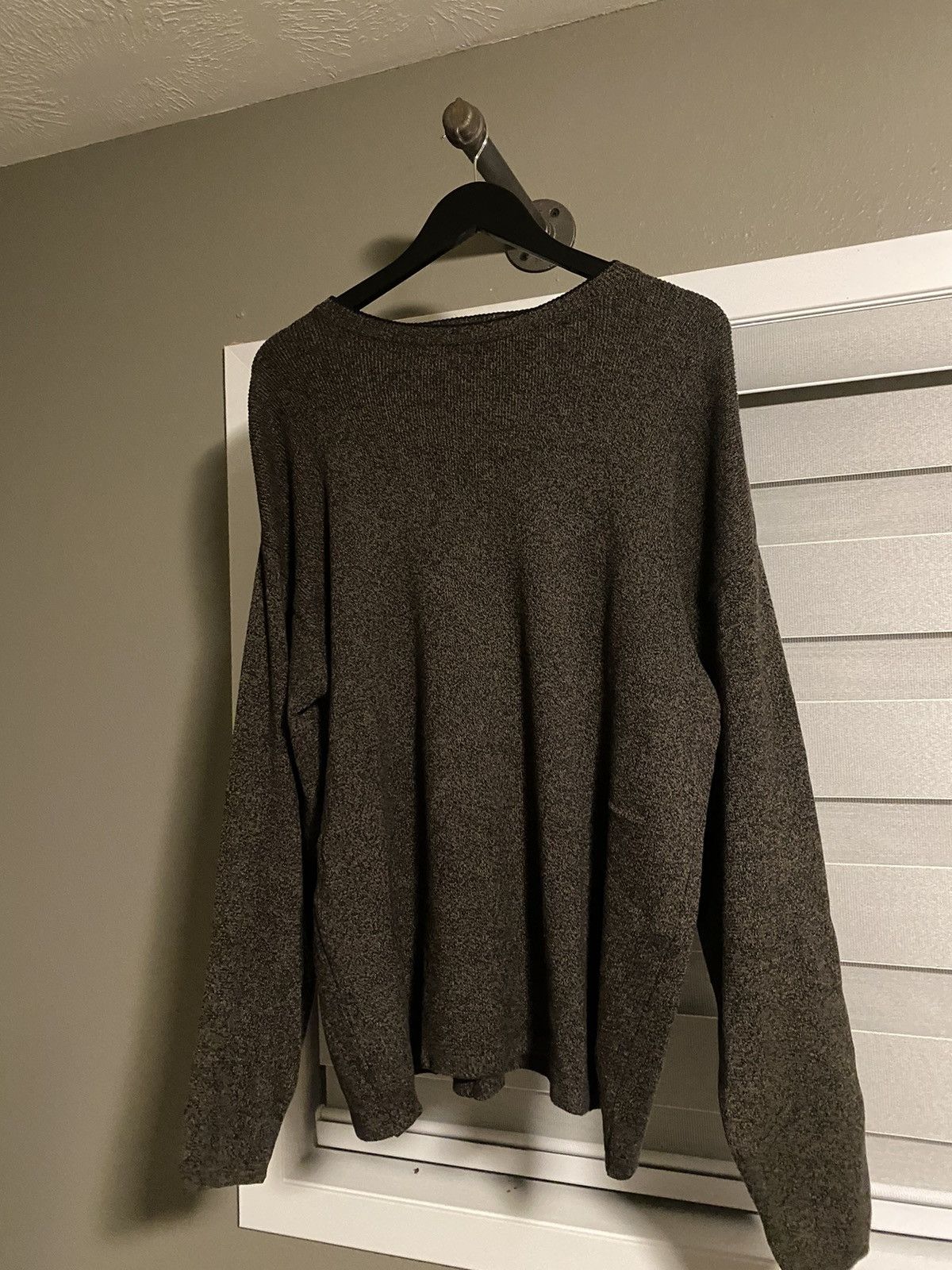 image of Saint Laurent Paris x Vintage Boxy Oversized YVES Saint Laurent Cotton Sweater in Green (Size Large