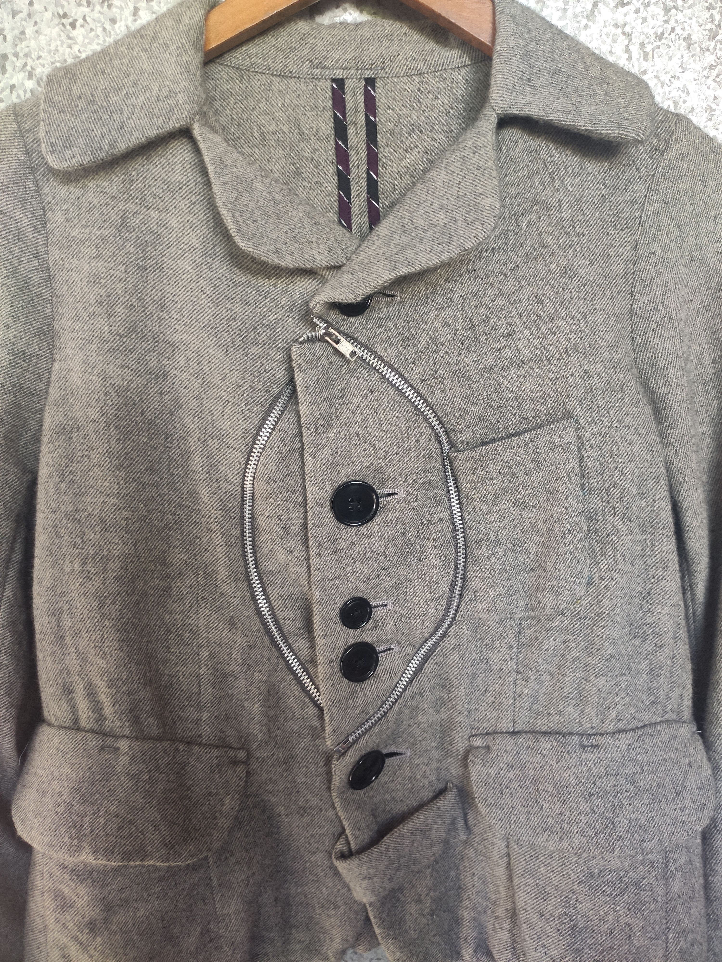 Designer Japanese Brand jacket wool Size S / US 4 / IT 40 - 3 Thumbnail