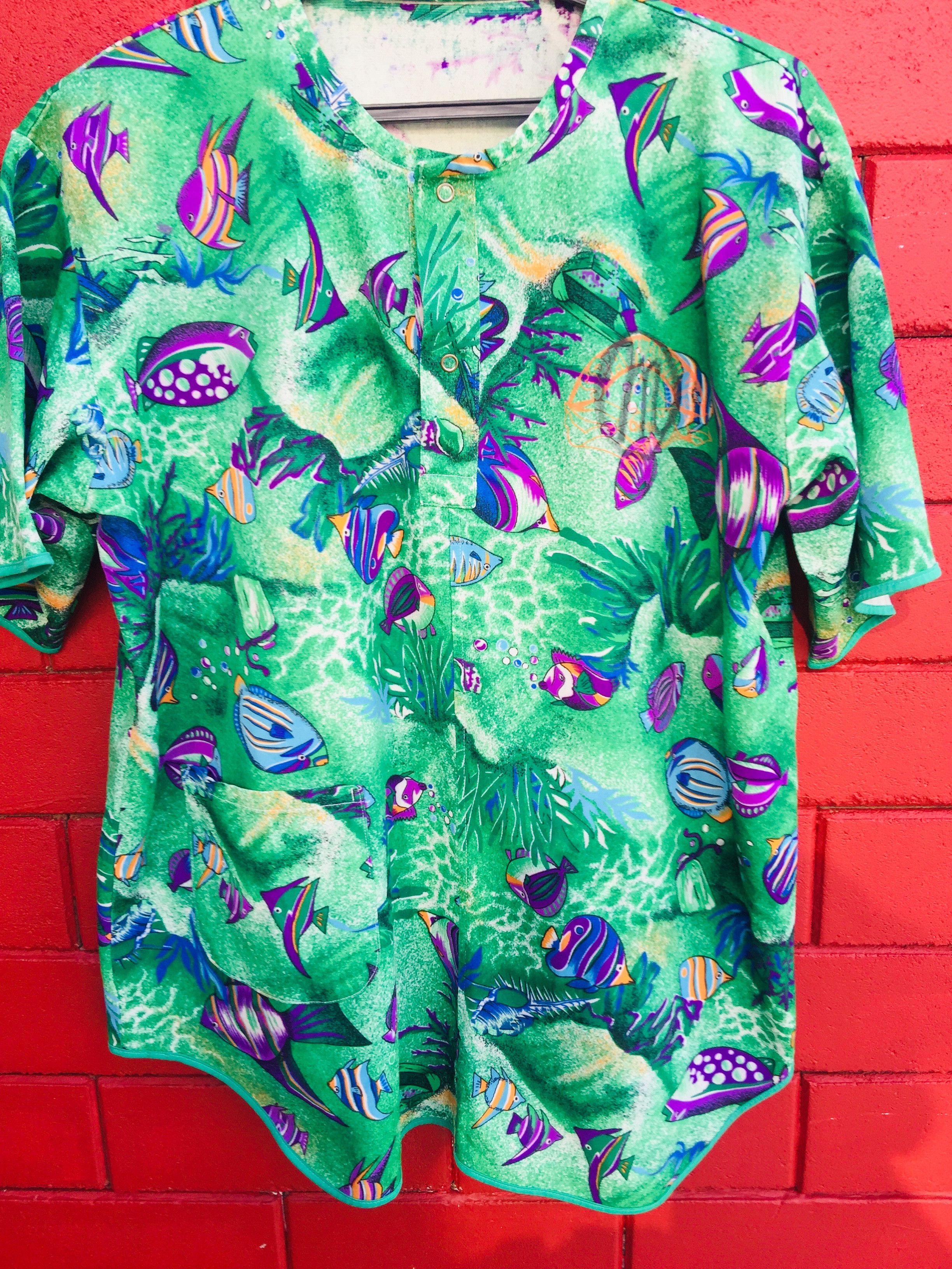 Japanese Brand × Vintage Vintage Aquarium Travis Scott Fashion Style Shirt Size US L / EU 52-54 / 3 - 7 Thumbnail