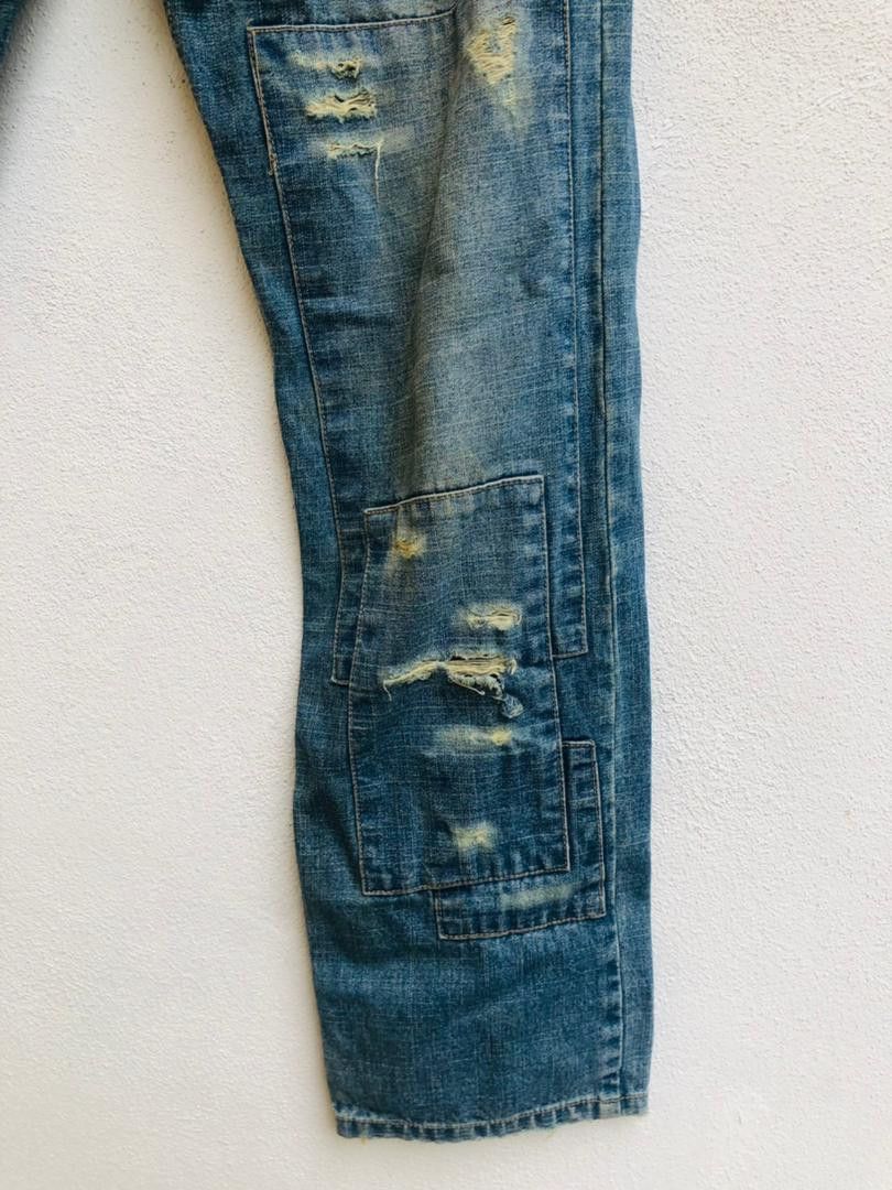 Japanese Brand × Vintage Vintage Distressed Japan Design Travis Scott Fashion Style Size US 32 / EU 48 - 6 Thumbnail