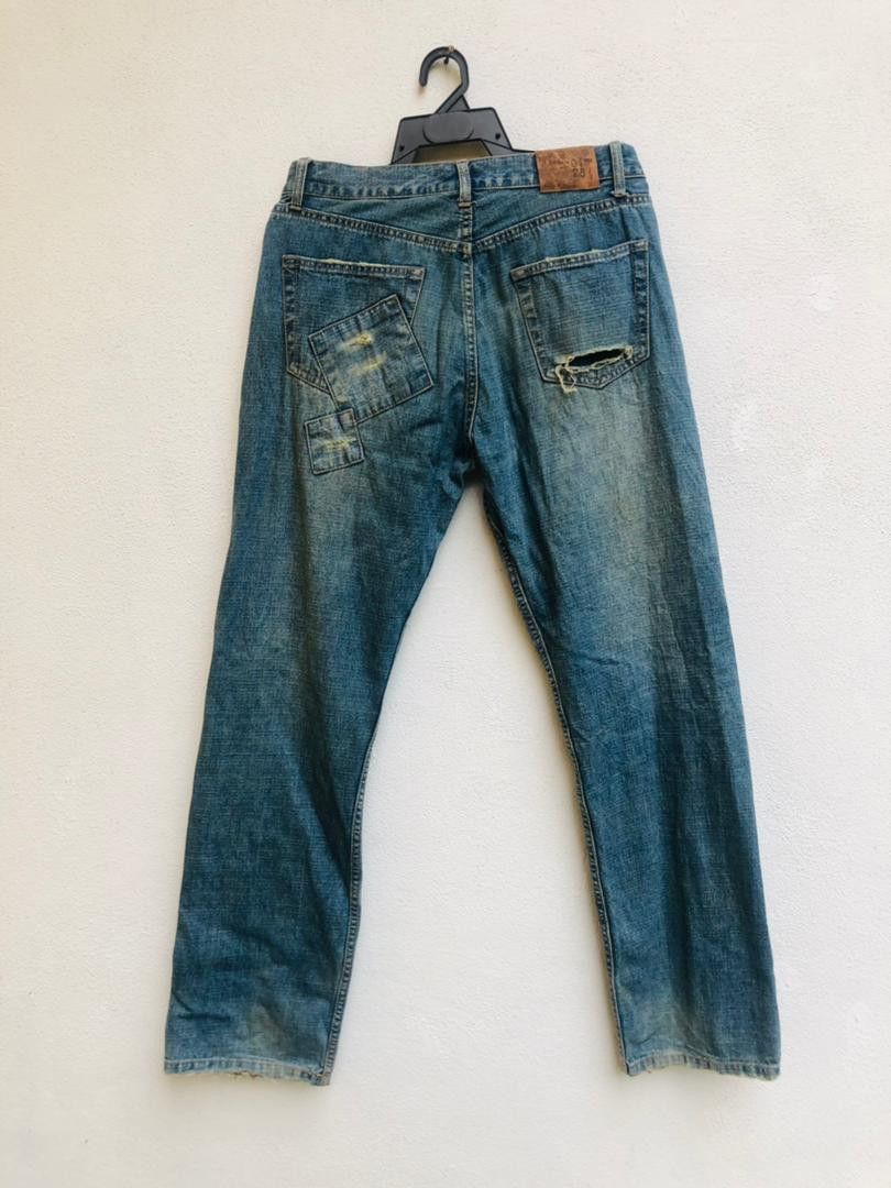 Japanese Brand × Vintage Vintage Distressed Japan Design Travis Scott Fashion Style Size US 32 / EU 48 - 2 Thumbnail