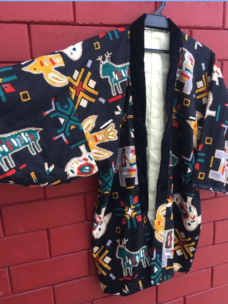 Japanese Brand × Vintage Vintage Animal Theme Kimono Japanese Designer Fashion Style Size US L / EU 52-54 / 3 - 4 Thumbnail