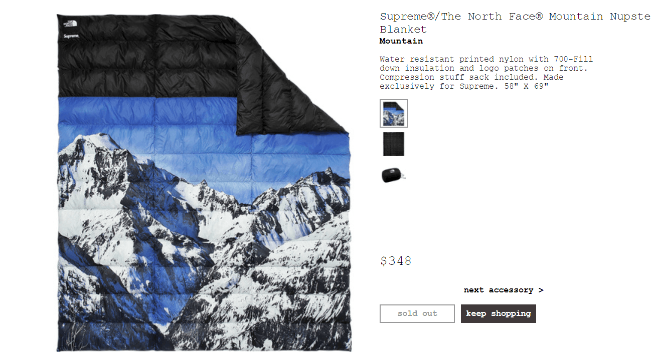 Supreme Supreme x The North Face Mountain Nupste Blanket | Grailed