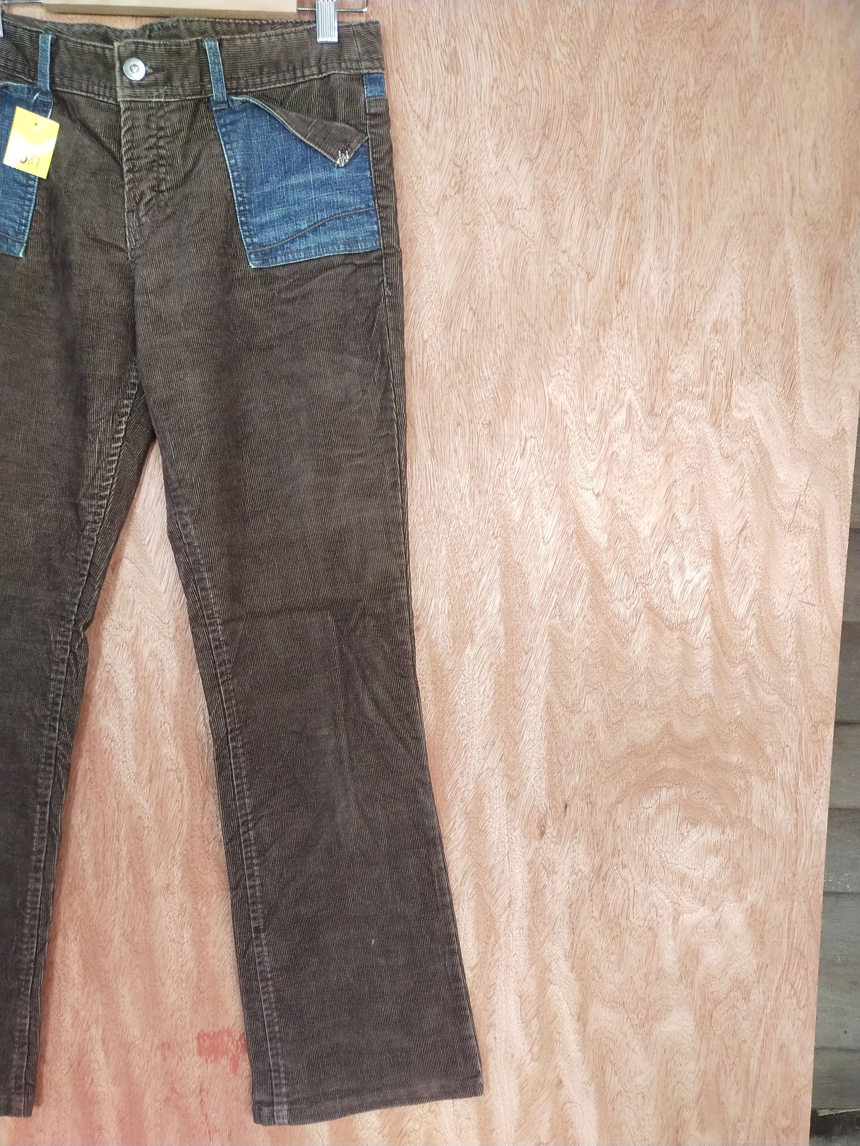 Japanese Brand Japan Patchwork brown corduroy denim pants #S081 Size US 27 - 6 Thumbnail