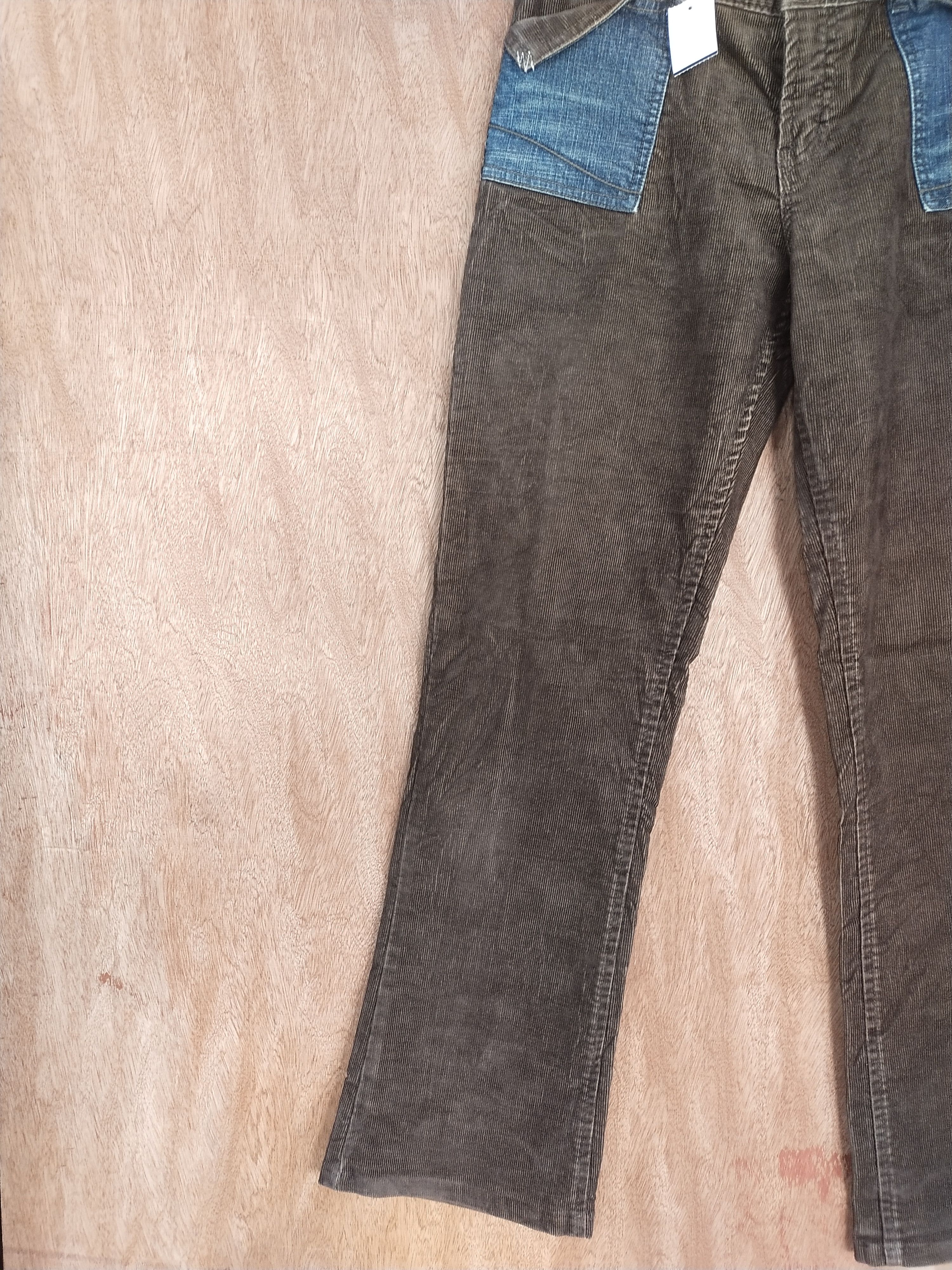 Japanese Brand Japan Patchwork brown corduroy denim pants #S081 Size US 27 - 4 Thumbnail