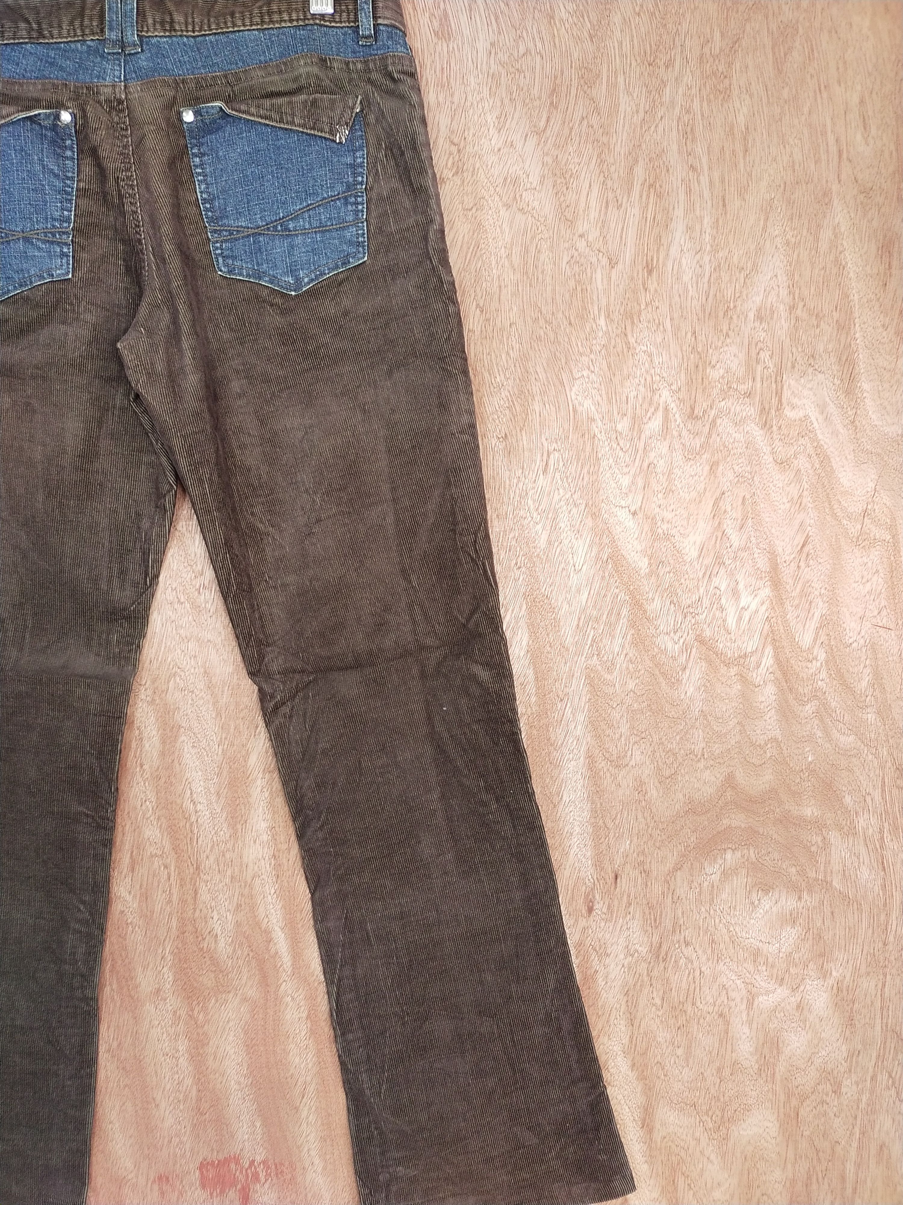 Japanese Brand Japan Patchwork brown corduroy denim pants #S081 Size US 27 - 11 Thumbnail