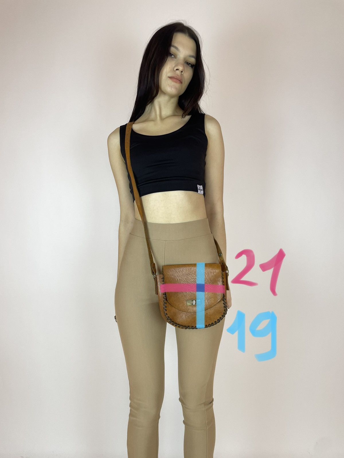 Handmade × Vintage Vintage Handmade leather crossbody bag Retro Womens Hippie Size ONE SIZE - 5 Thumbnail
