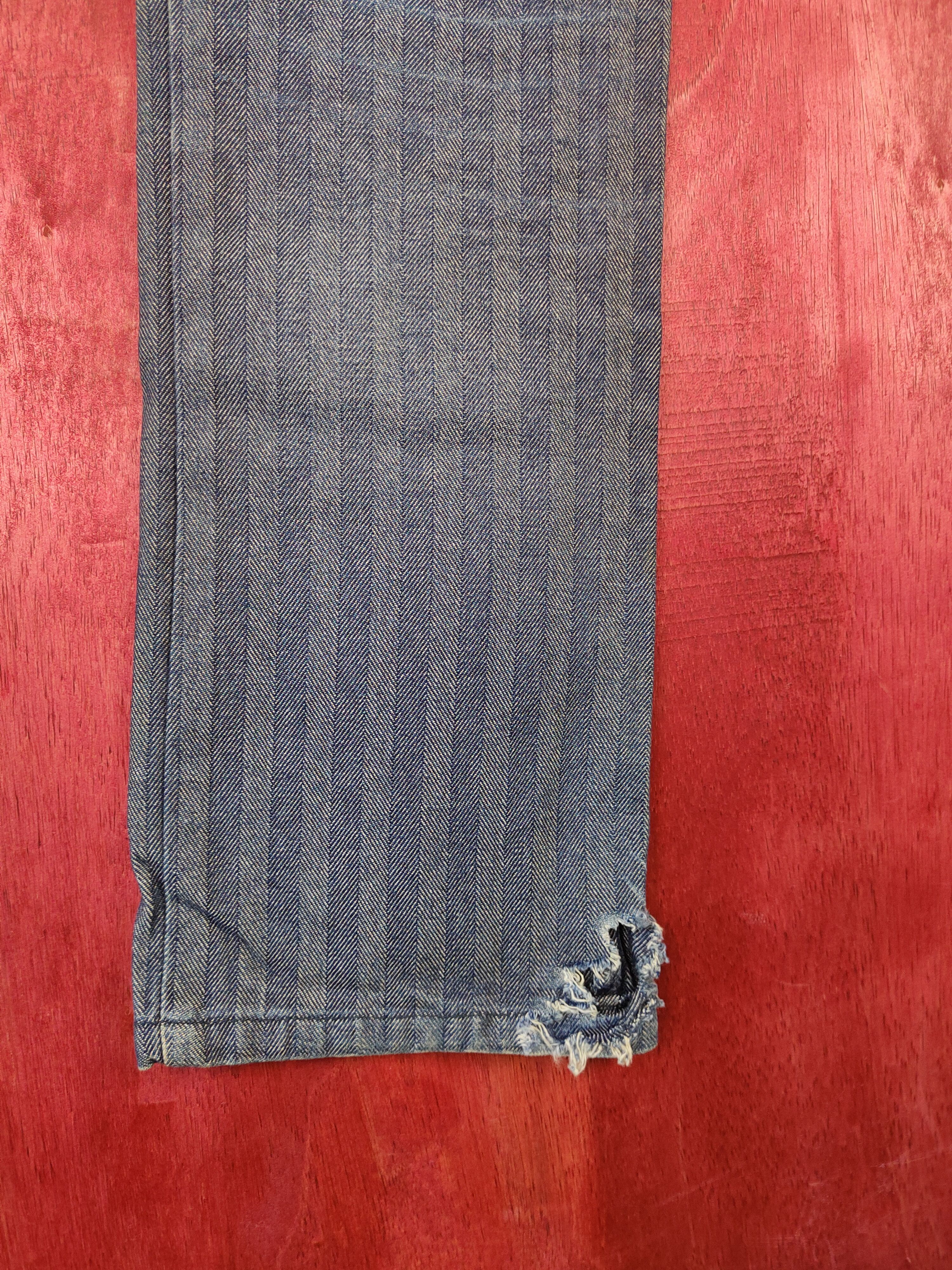 Japanese Brand Acoustic Blue stripe utility Cargo Pants #4893 Size US 31 - 9 Thumbnail