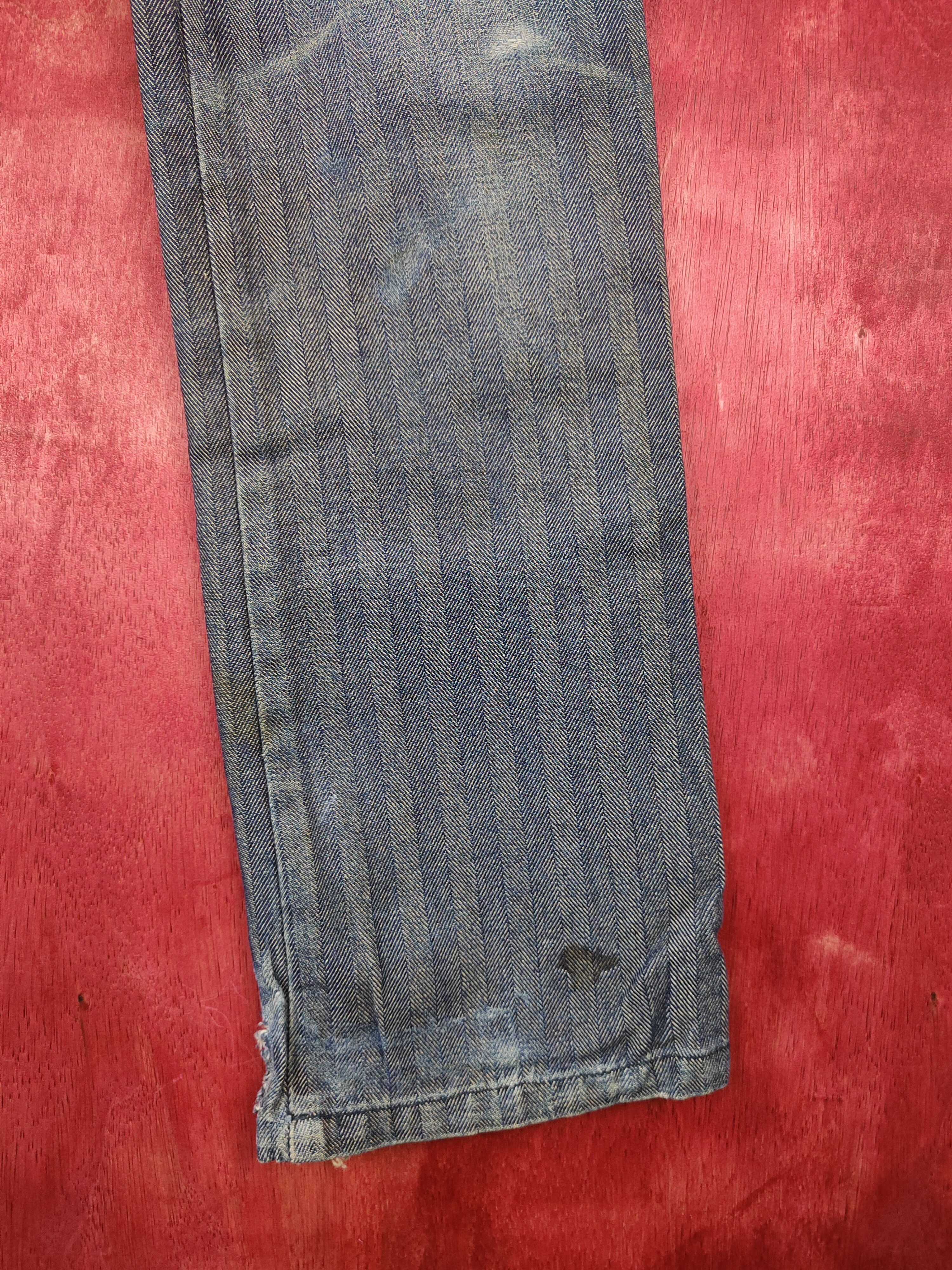 Japanese Brand Acoustic Blue stripe utility Cargo Pants #4893 Size US 31 - 6 Thumbnail