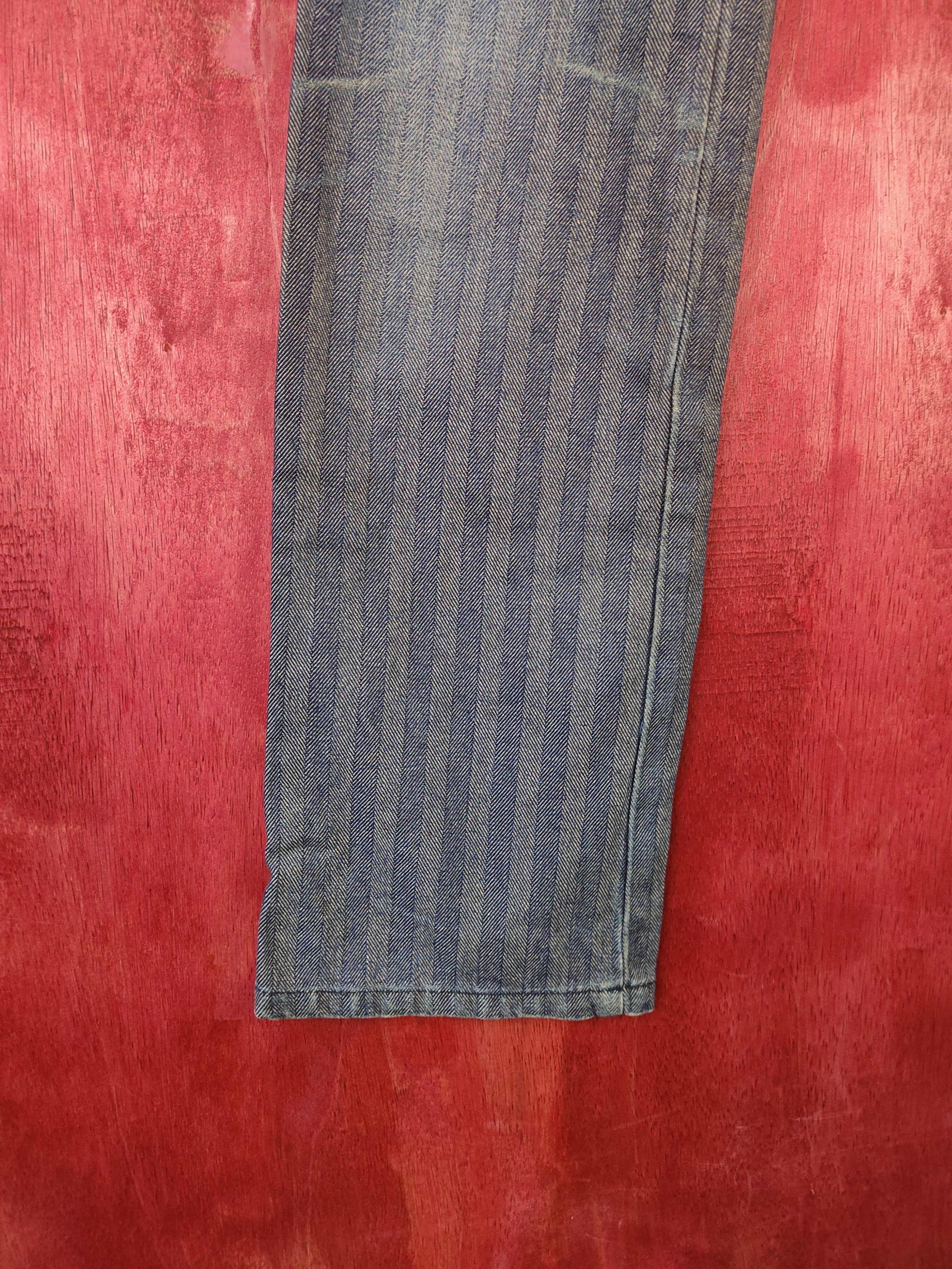 Japanese Brand Acoustic Blue stripe utility Cargo Pants #4893 Size US 31 - 4 Thumbnail