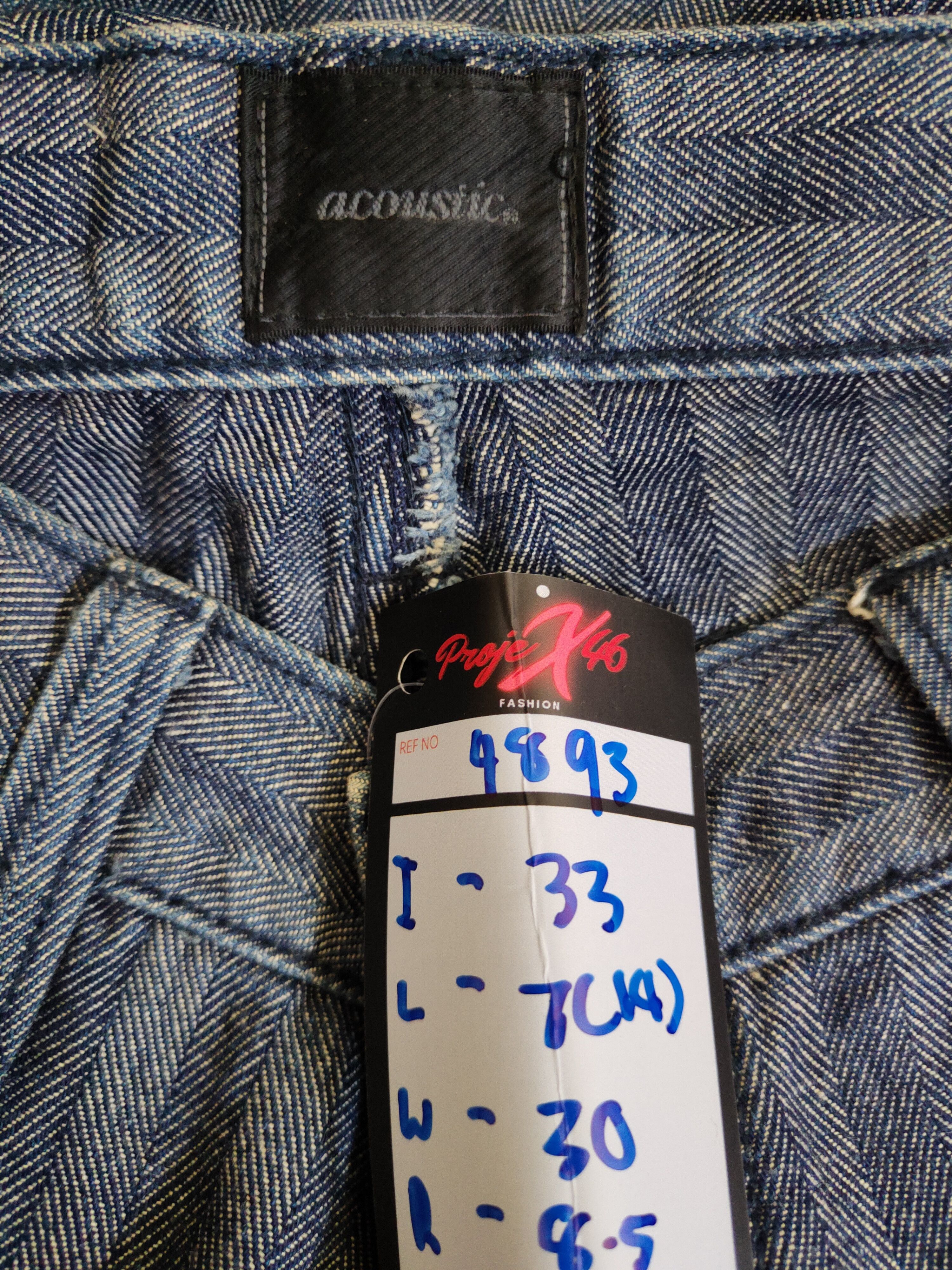Japanese Brand Acoustic Blue stripe utility Cargo Pants #4893 Size US 31 - 13 Thumbnail
