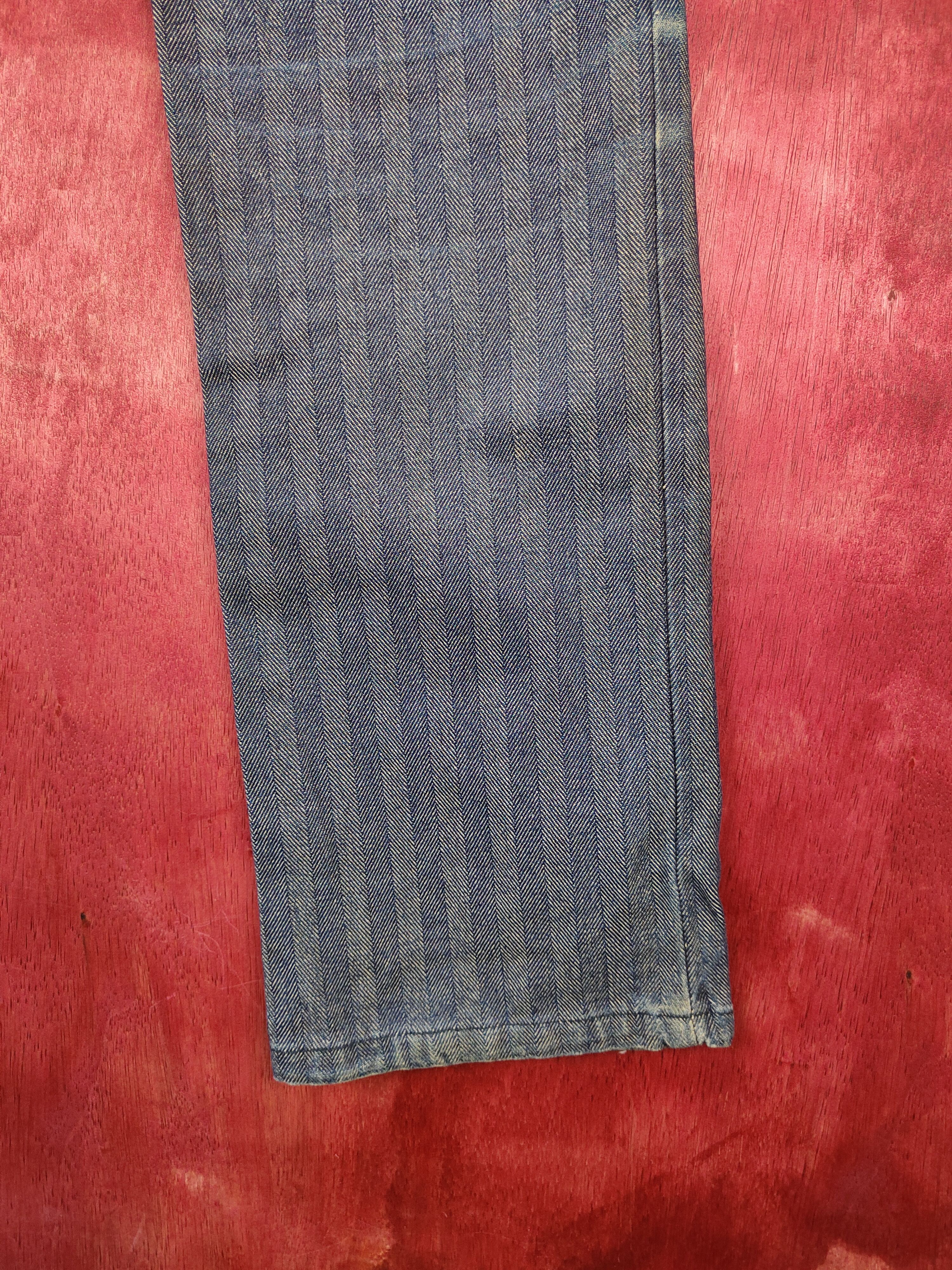 Japanese Brand Acoustic Blue stripe utility Cargo Pants #4893 Size US 31 - 11 Thumbnail
