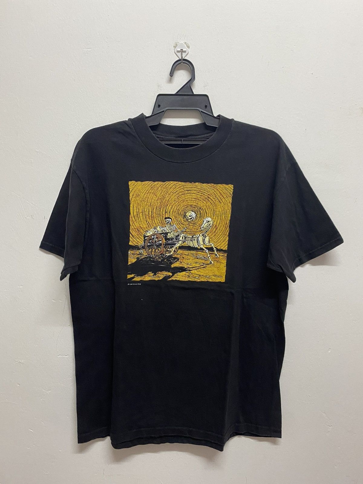 Vintage 90's Skull Simon Siva Not Grateful Dead Art Tee