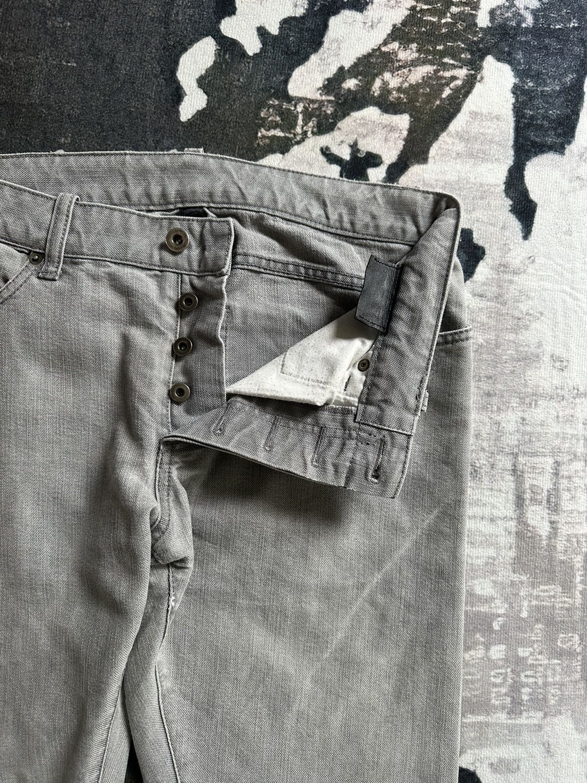 2009 BALENCIAGA by Nicolas Ghesquiere gray denim jeans - www