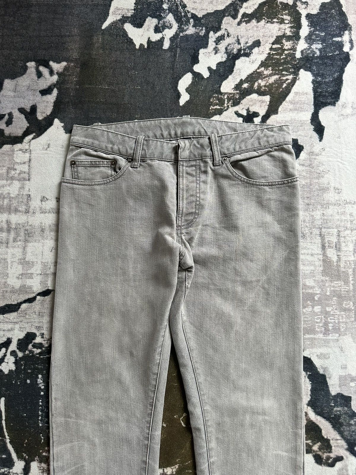 Balenciaga 2009 BALENCIAGA by Nicolas Ghesquiere gray denim jeans Size US 31 - 2 Thumbnail